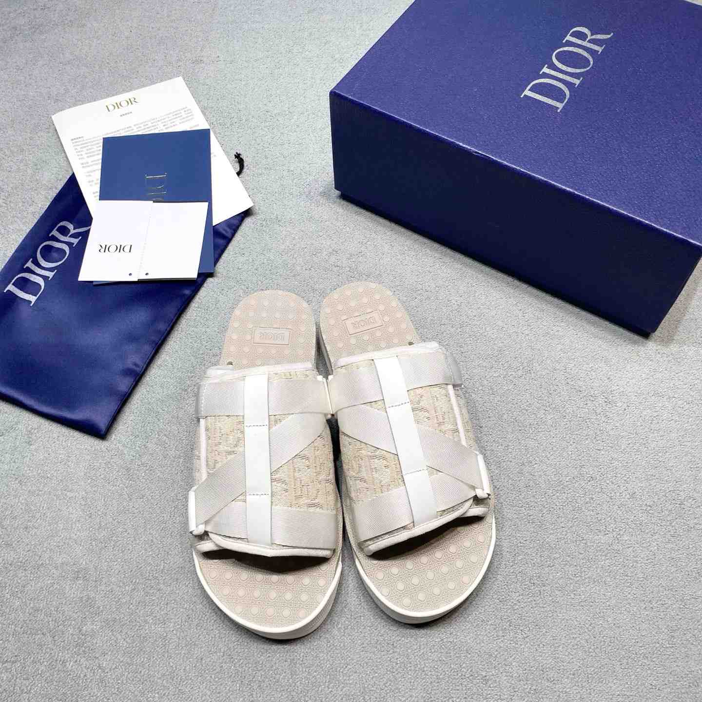 Dior Alpha Sandal 'Dior Oblique - Off-White' - FashionPlug