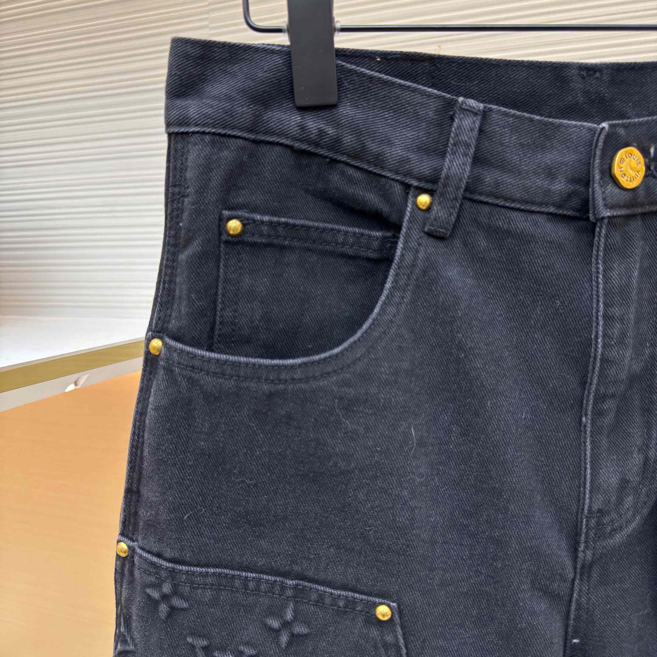Louis Vuitton Denim Carpenter Shorts  - FashionPlug