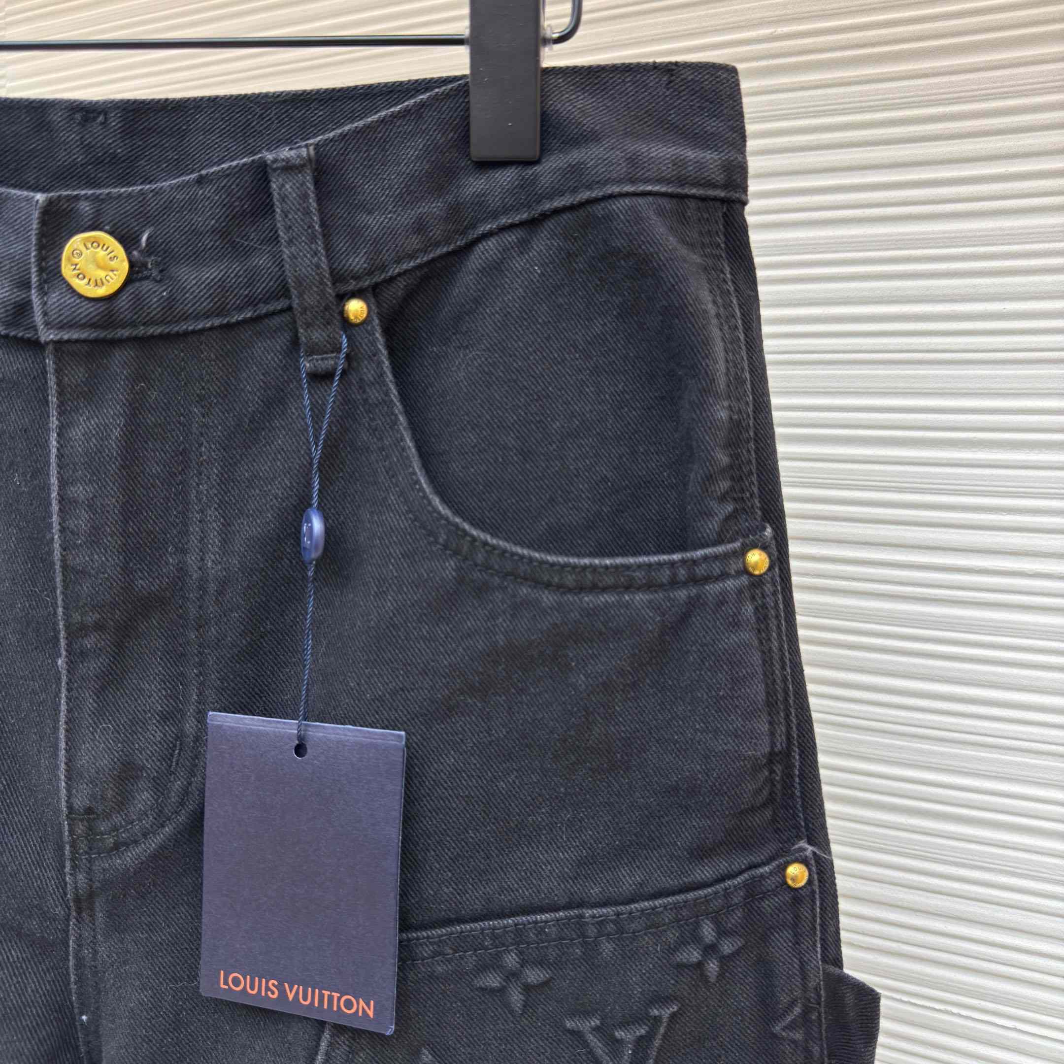 Louis Vuitton Denim Carpenter Shorts  - FashionPlug
