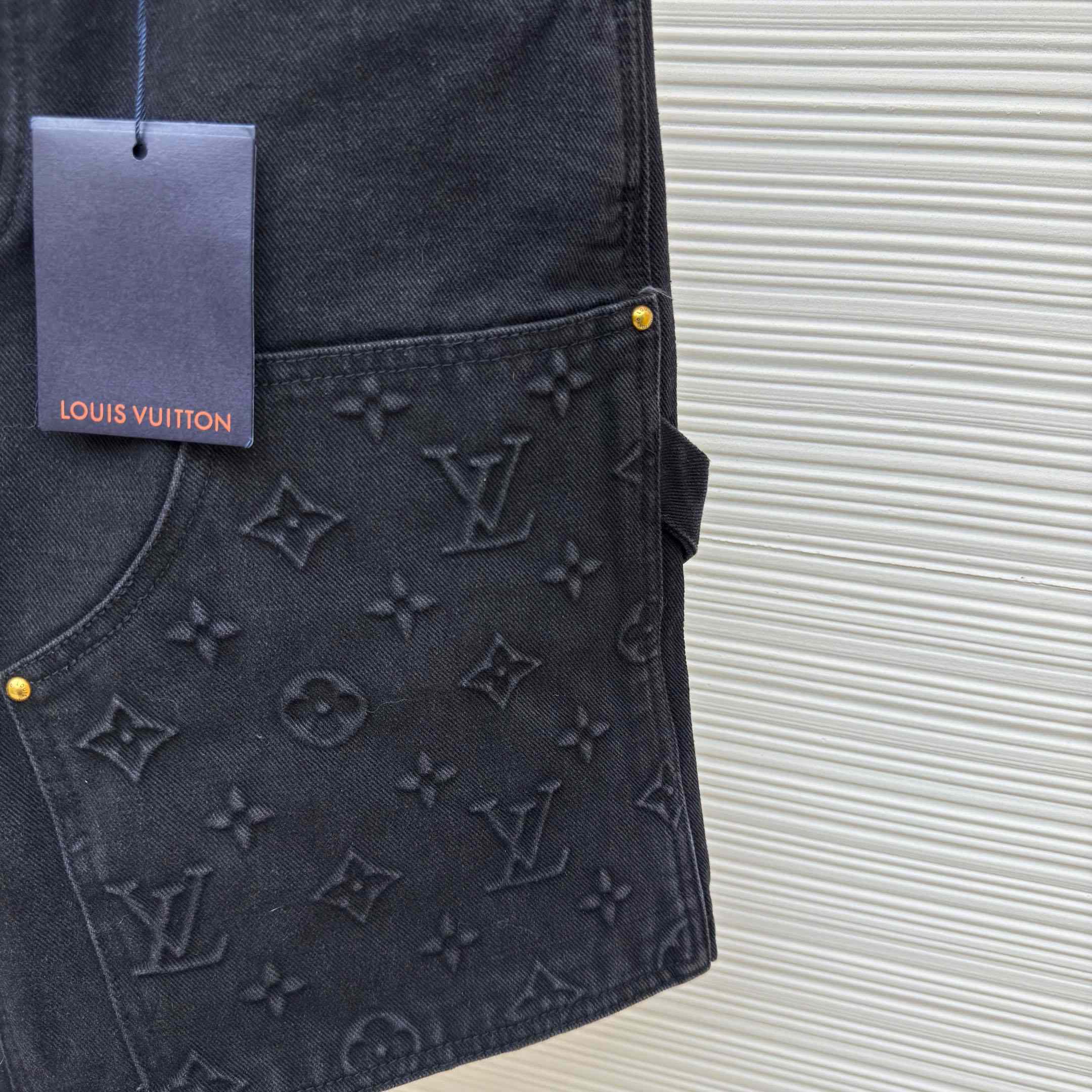 Louis Vuitton Denim Carpenter Shorts  - FashionPlug