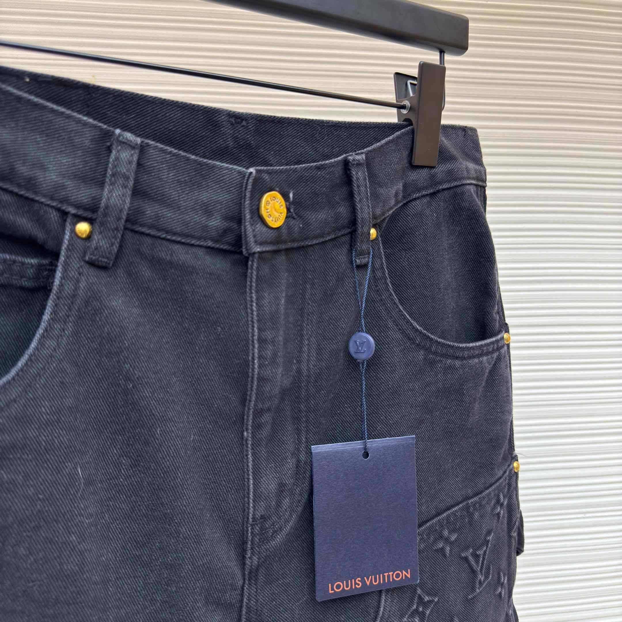 Louis Vuitton Denim Carpenter Shorts  - FashionPlug