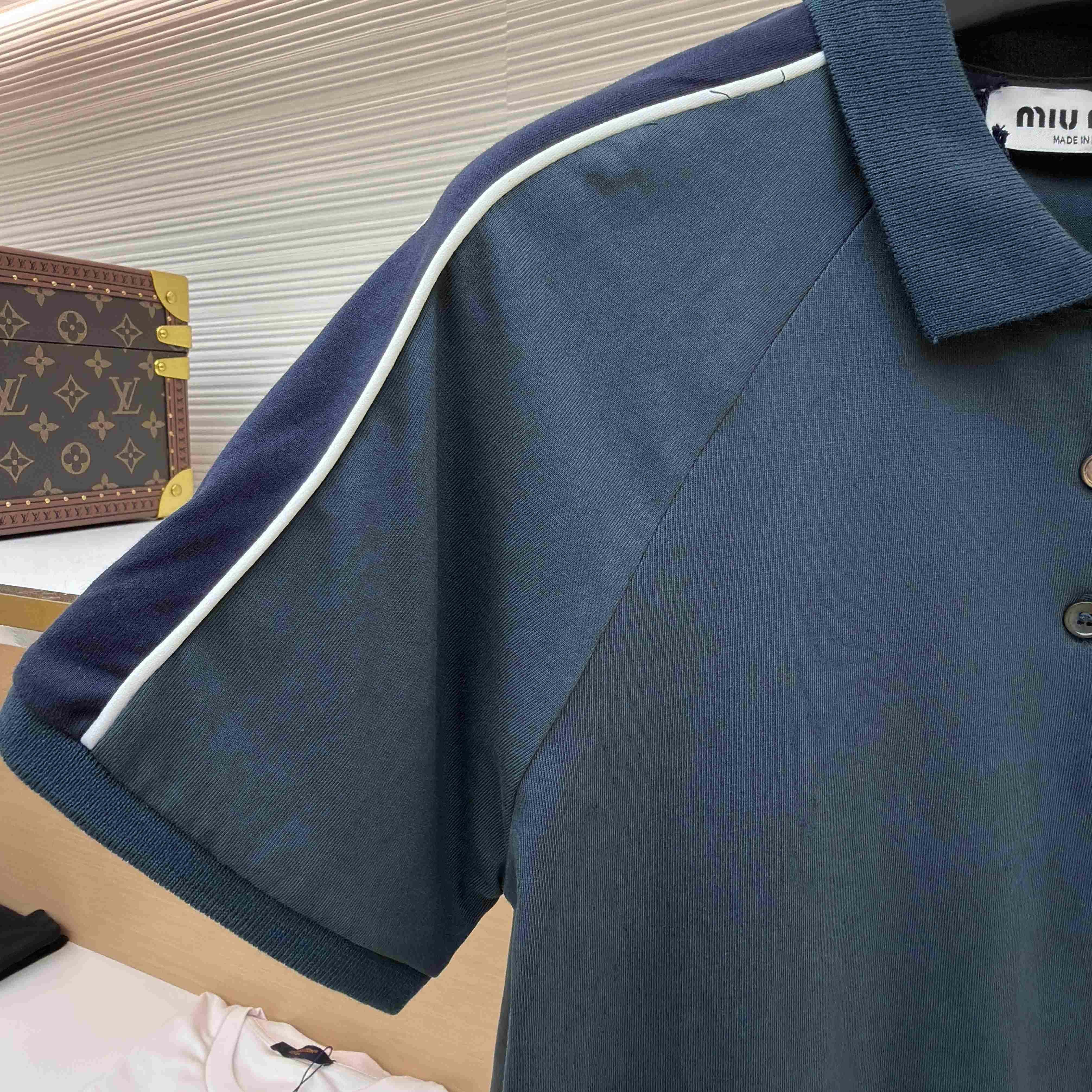Miu Miu Cotton Jersey Polo Shirt - FashionPlug