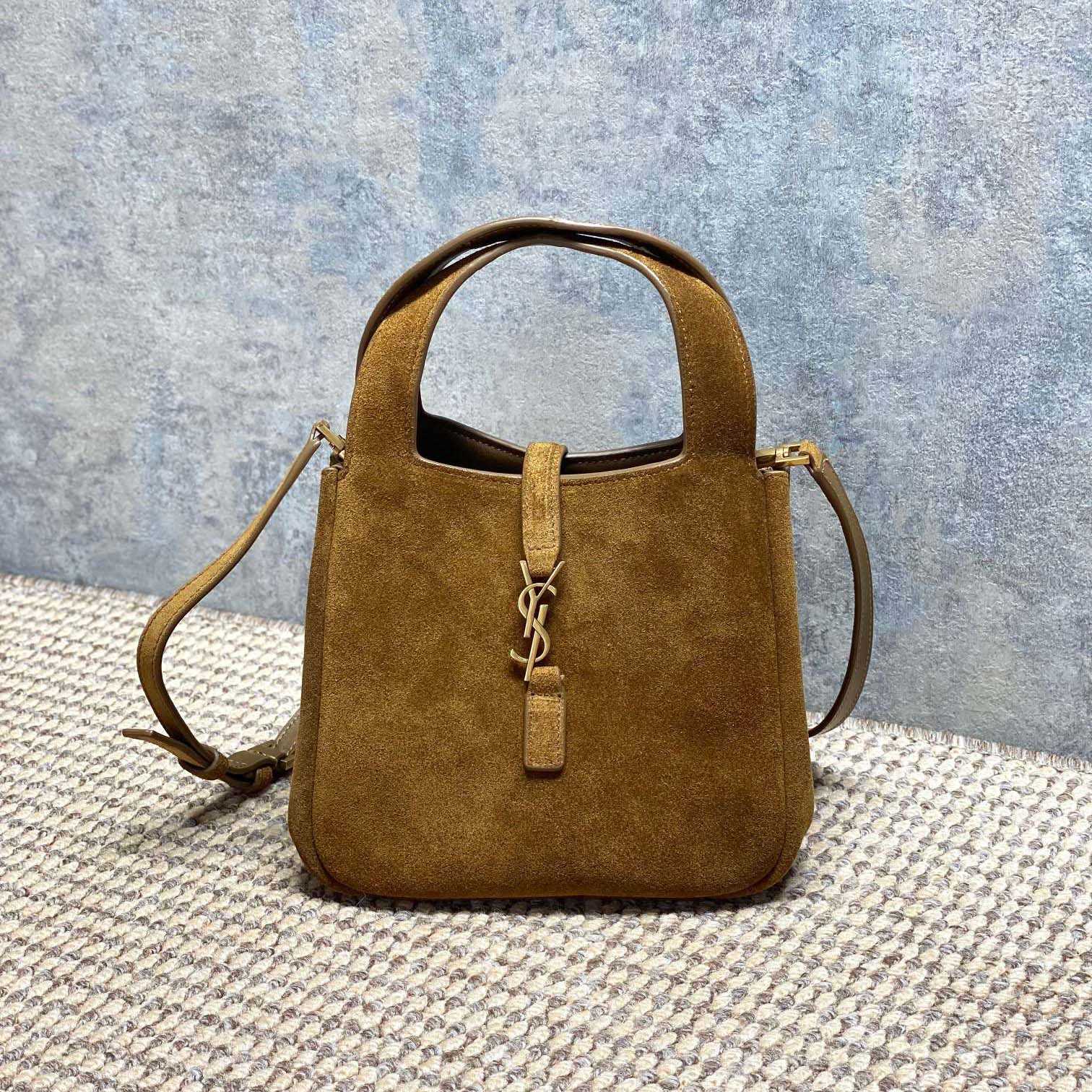 Saint Laurent LE 5 À 7 BABY BEA In Grained Leather - FashionPlug