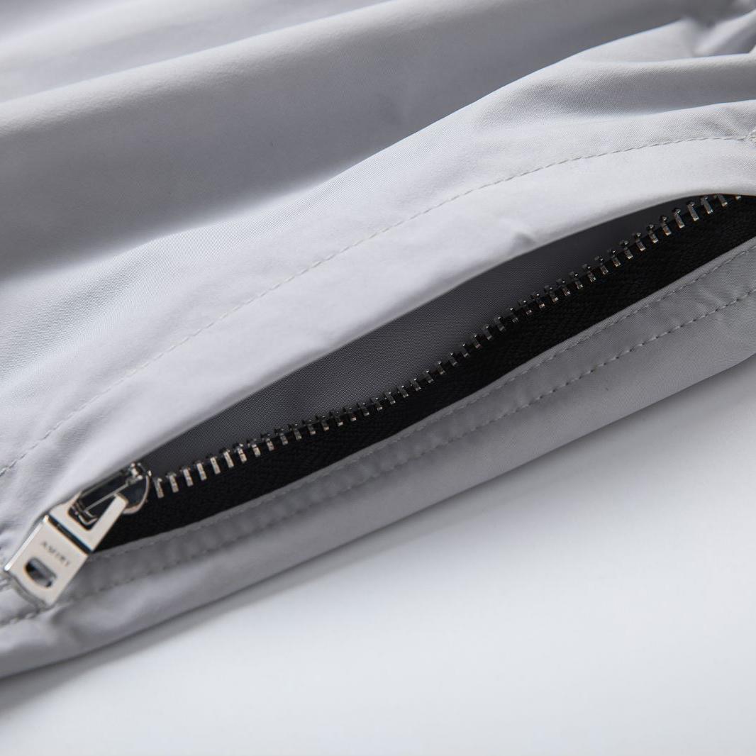 Amiri Stack Logo Swim Shorts In Stretch Limo - FashionPlug
