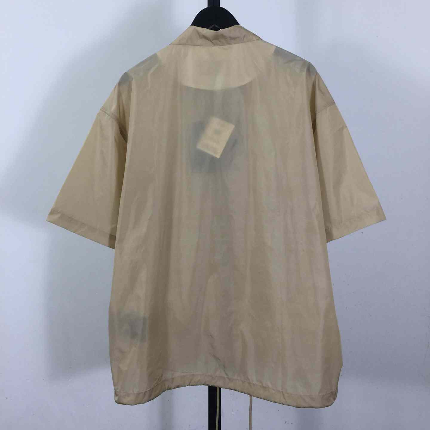 Prada Short-sleeved Re-Nylon Zipper Shirt - FashionPlug