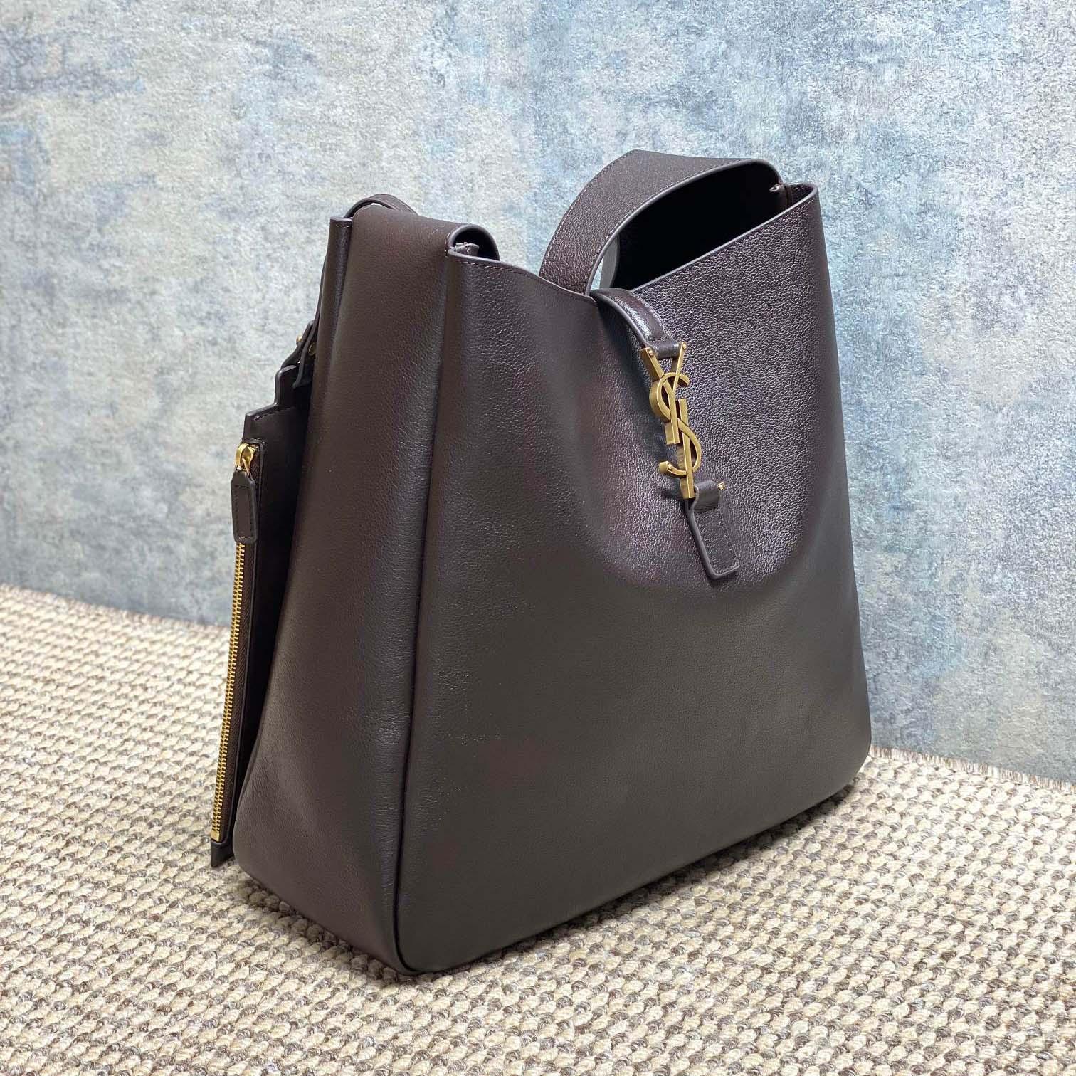 Saint Laurent LE 5 À 7 Supple LARGE In Grained Leather - FashionPlug