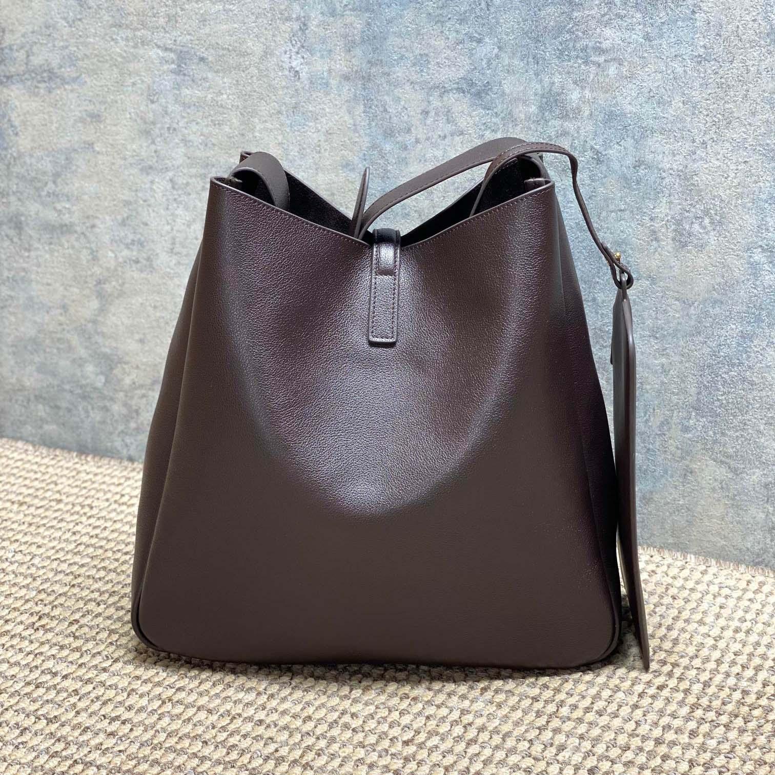 Saint Laurent LE 5 À 7 Supple LARGE In Grained Leather - FashionPlug