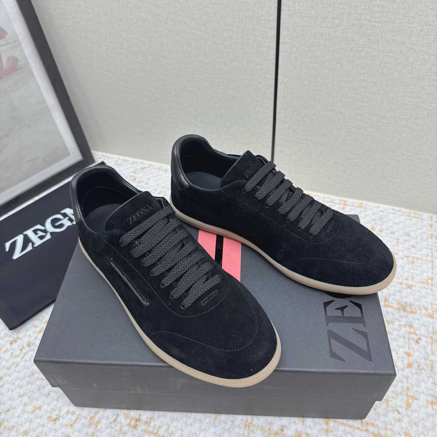 Zegna 232 Suede Sneakers - FashionPlug