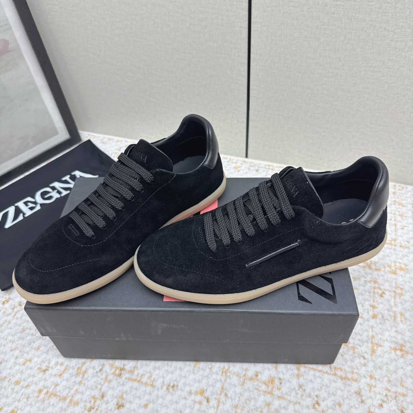 Zegna 232 Suede Sneakers - FashionPlug