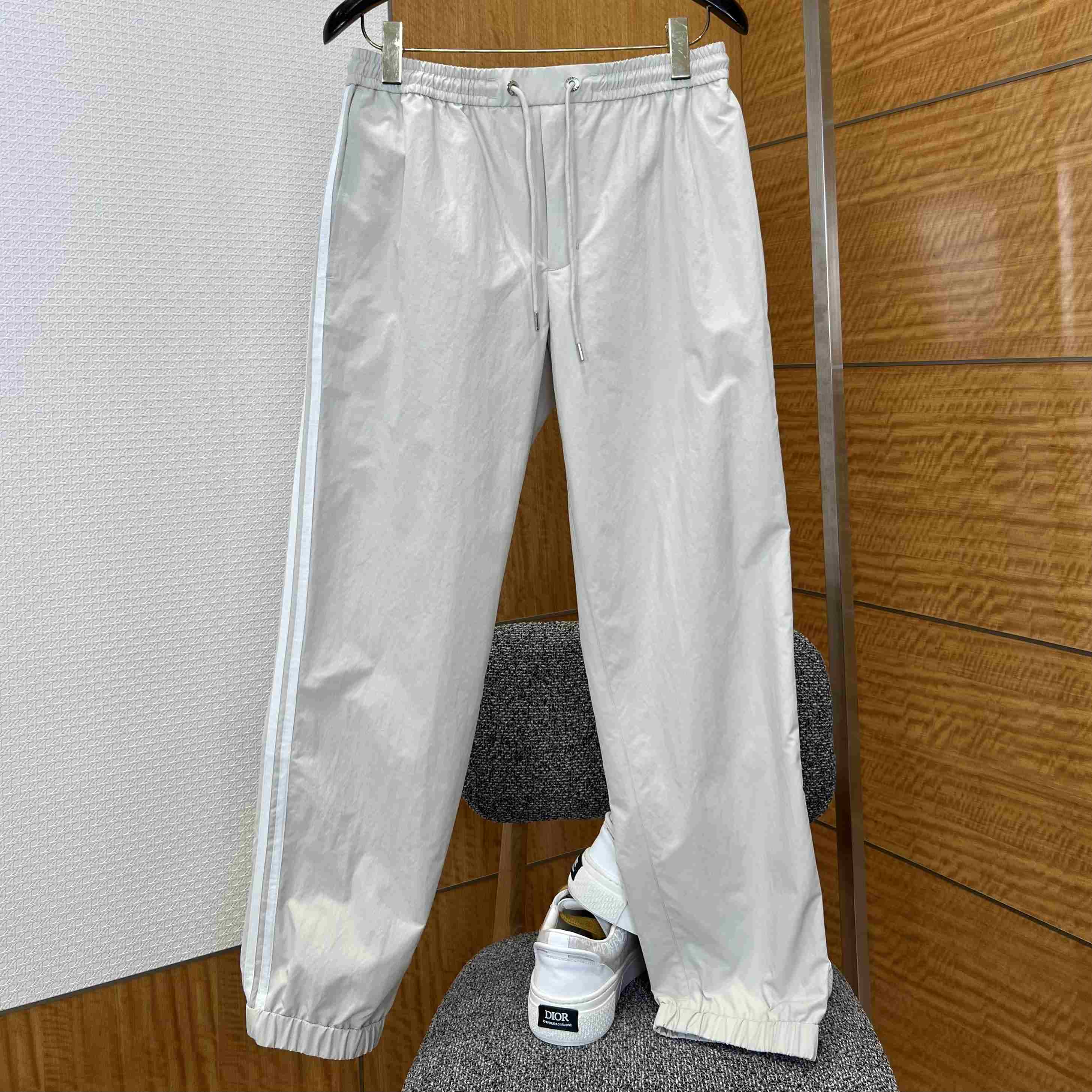 Moncler Striped Stretch Jogging Trousers - FashionPlug