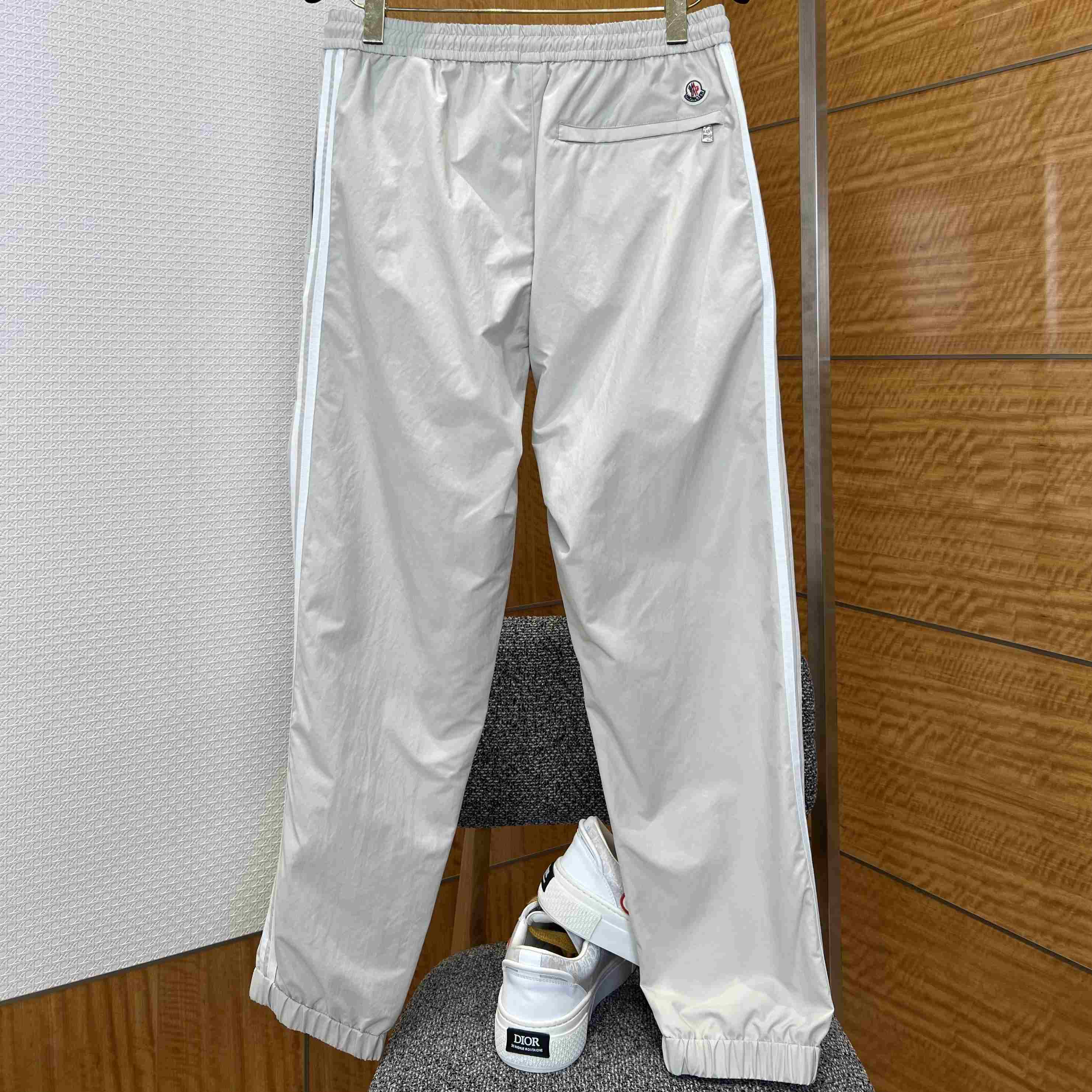 Moncler Striped Stretch Jogging Trousers - FashionPlug