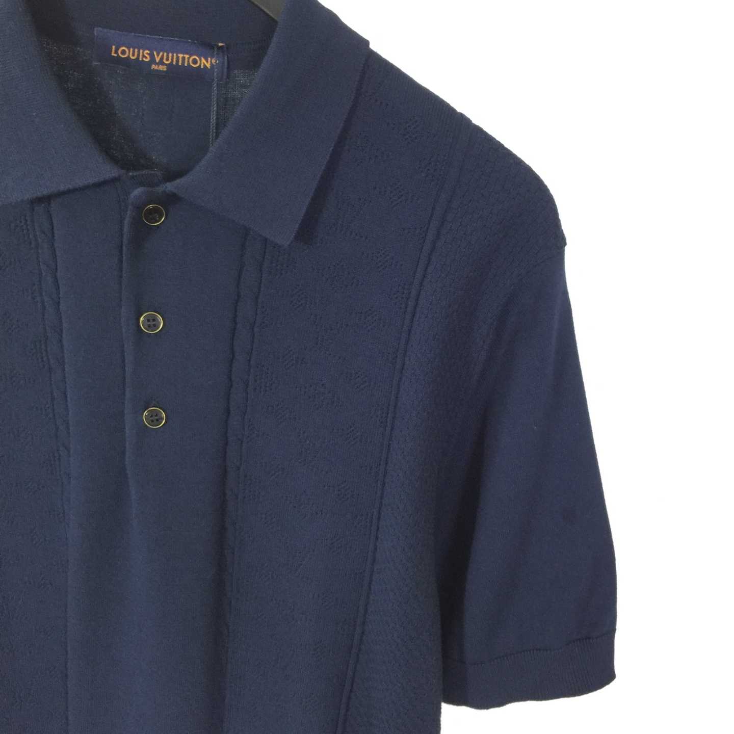 Louis Vuitton Cotton-Silk Pointelle Polo Shirt   1AJINW - FashionPlug