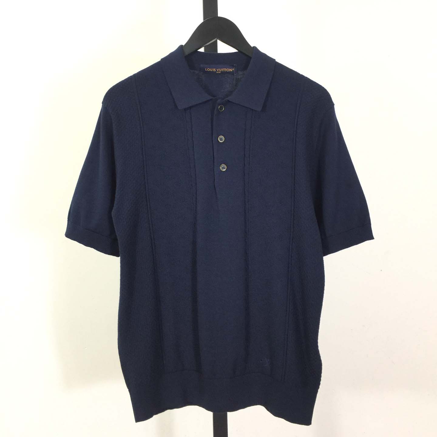 Louis Vuitton Cotton-Silk Pointelle Polo Shirt   1AJINW - FashionPlug