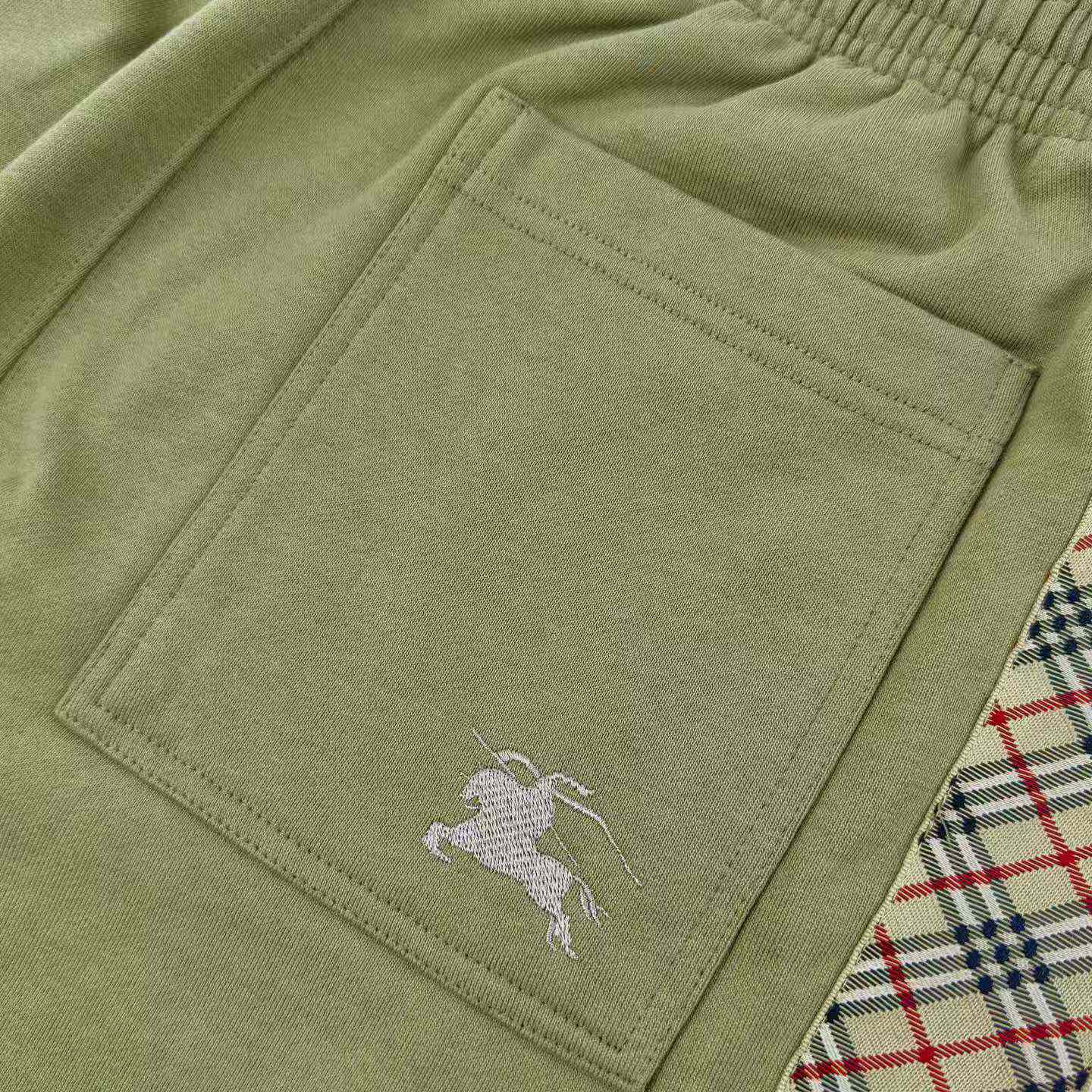 Burberry  Check Trim Cotton Shorts    - FashionPlug