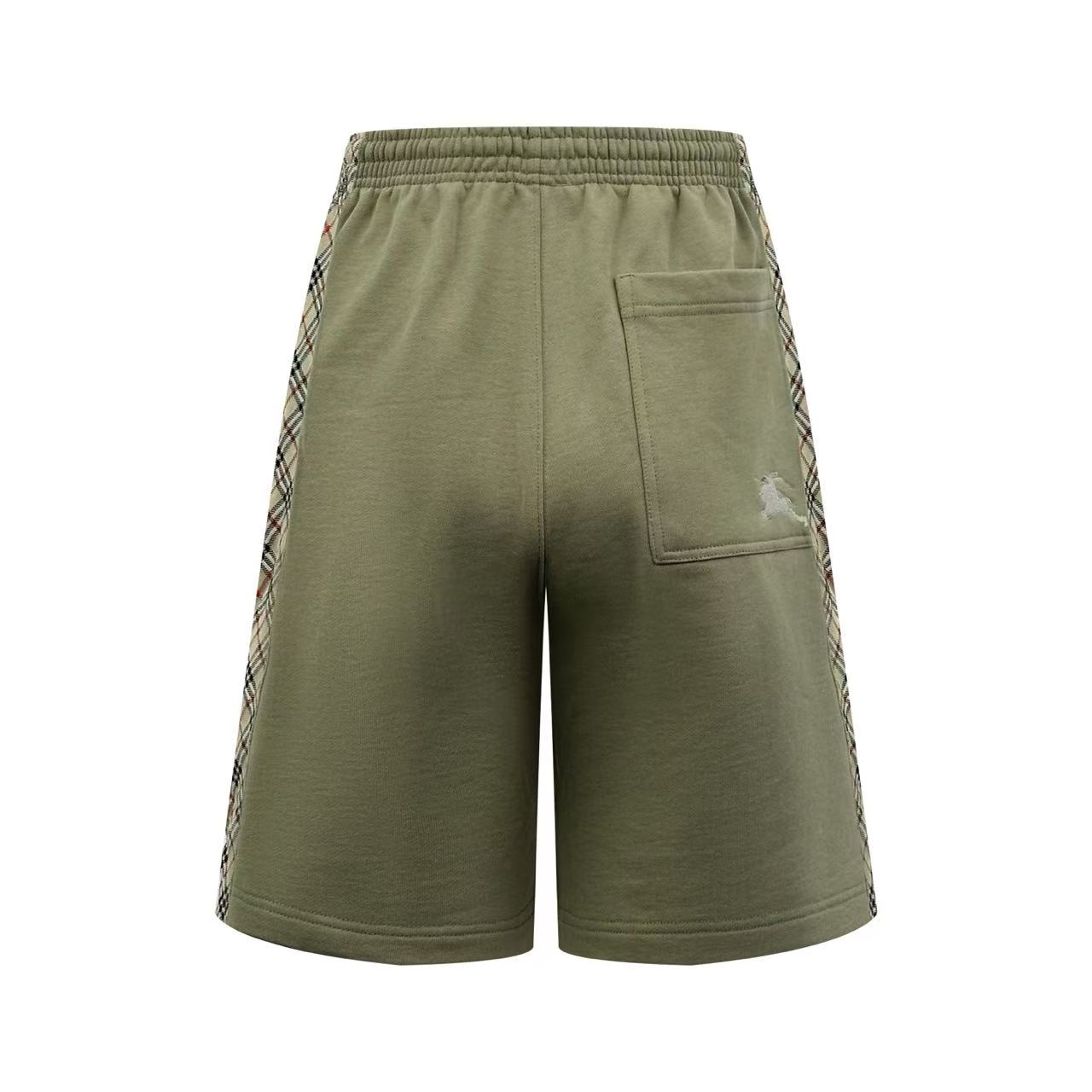Burberry  Check Trim Cotton Shorts    - FashionPlug