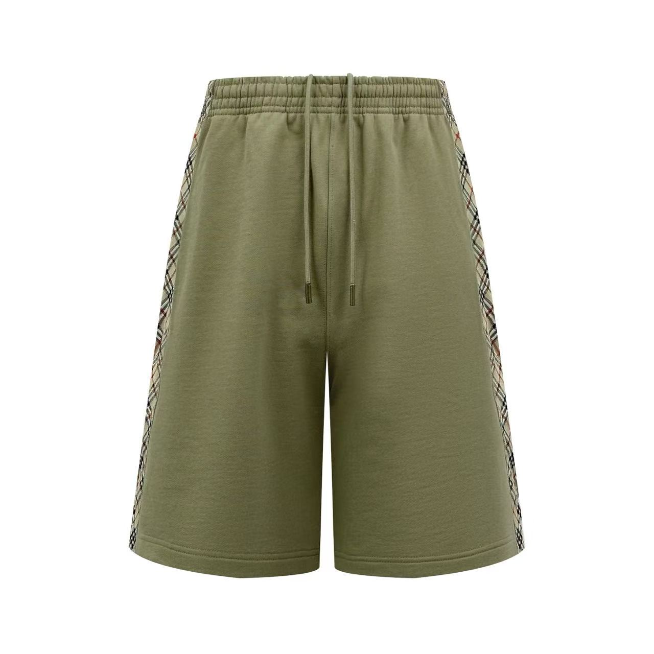 Burberry  Check Trim Cotton Shorts    - FashionPlug
