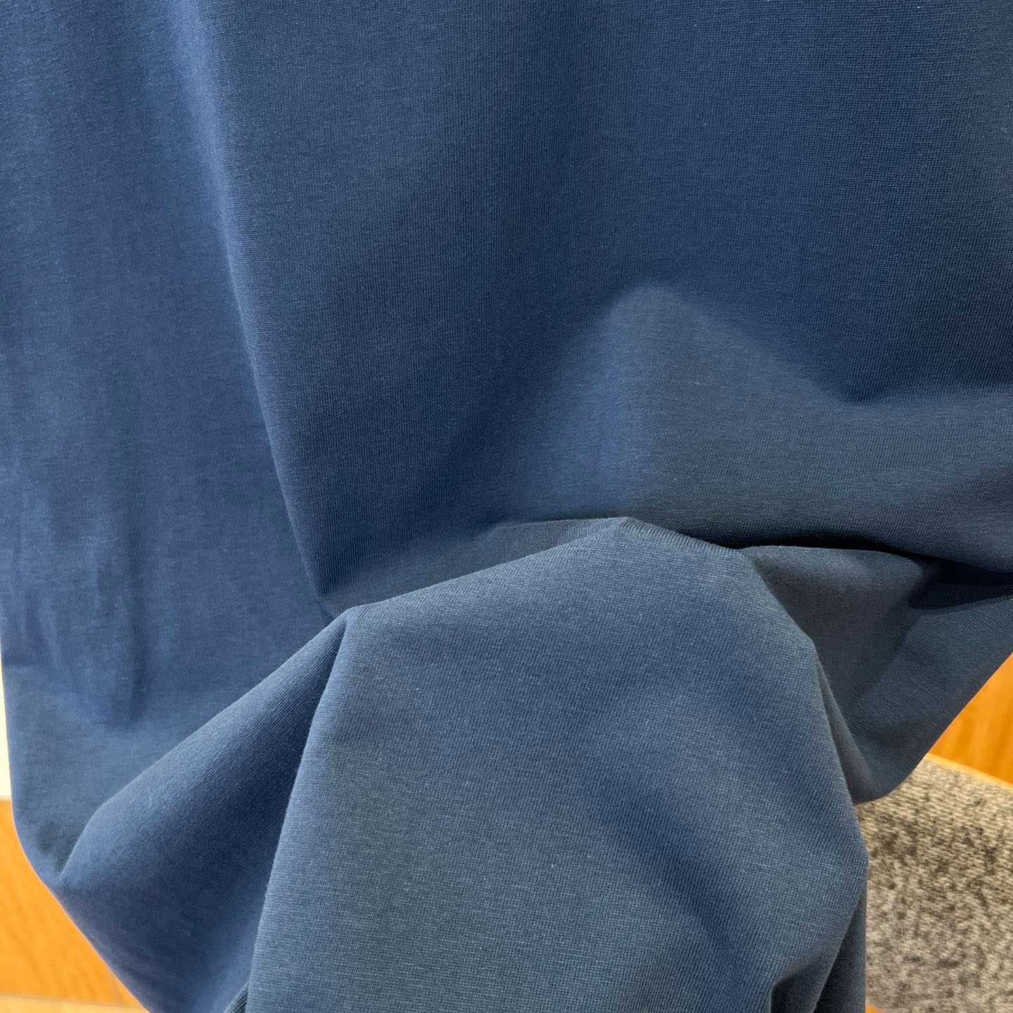 AMI Paris Blue Boxy Fit Topstitched Ami De Coeur T-shirt - FashionPlug