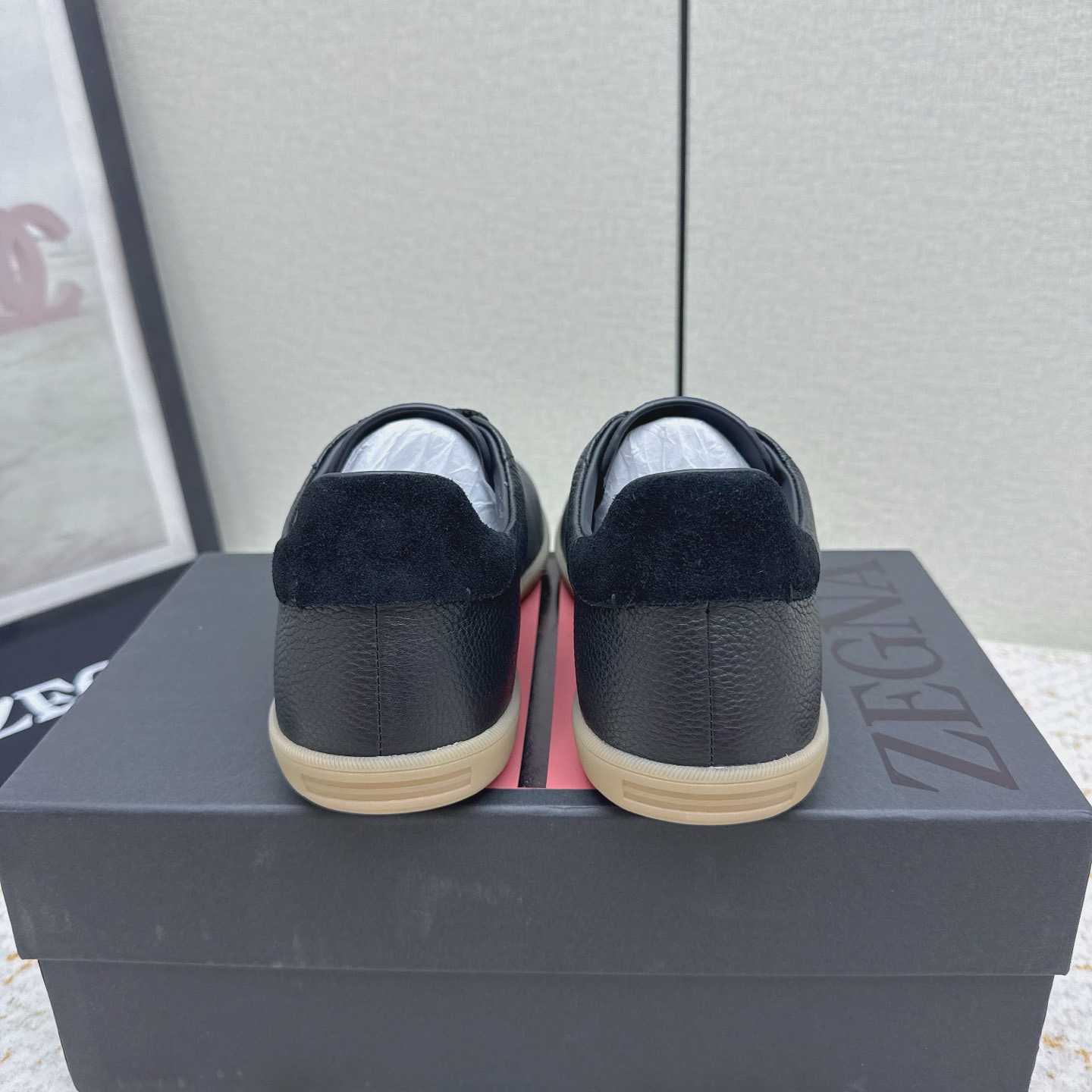 Zegna Grained Leather 232 Sneakers - FashionPlug