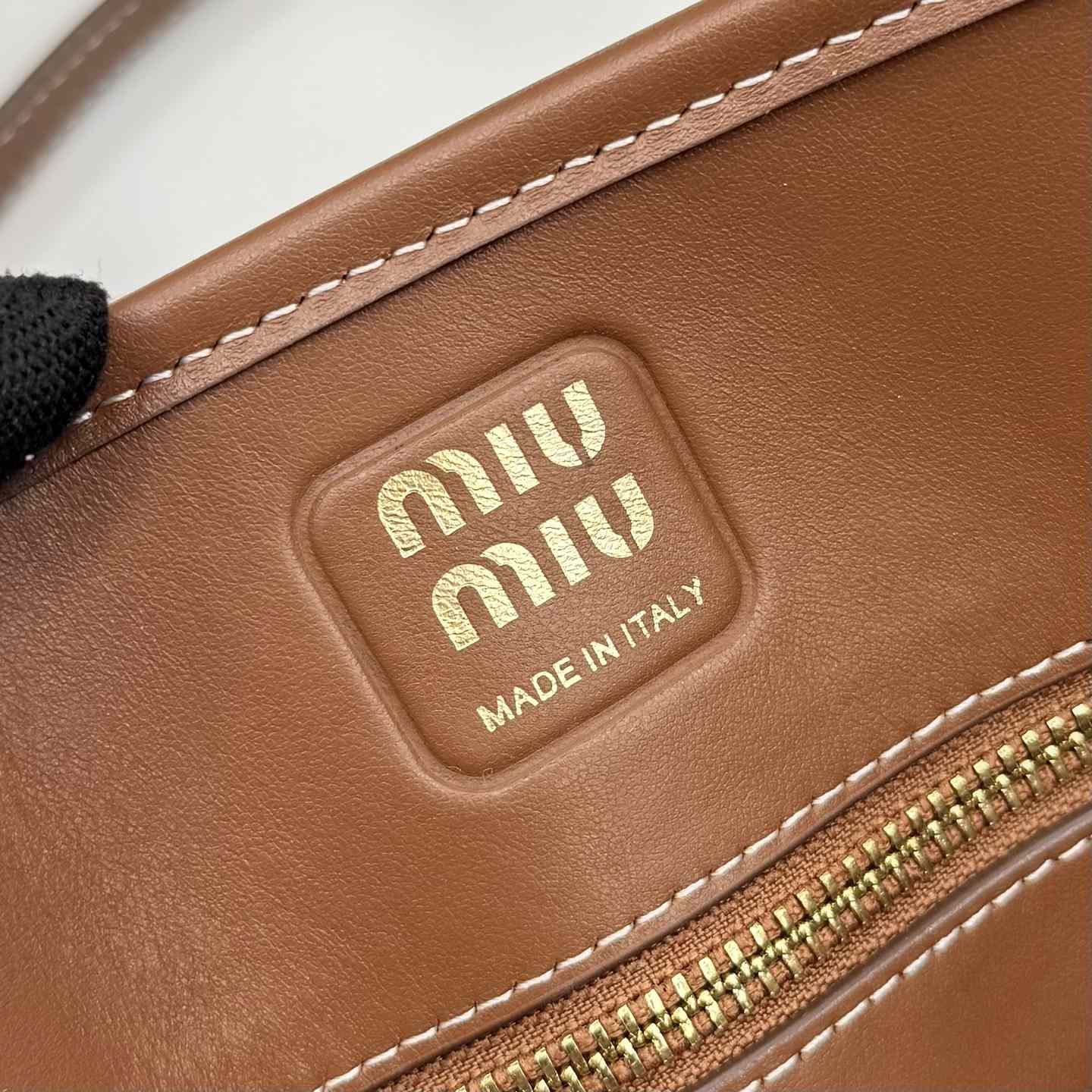 Miu Miu Aventure Canvas And Leather Bag - FashionPlug