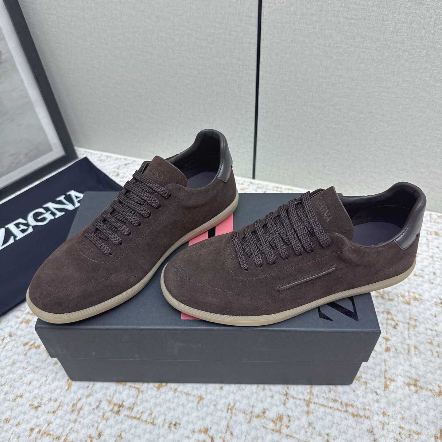 Zegna 232 Suede Sneakers - FashionPlug