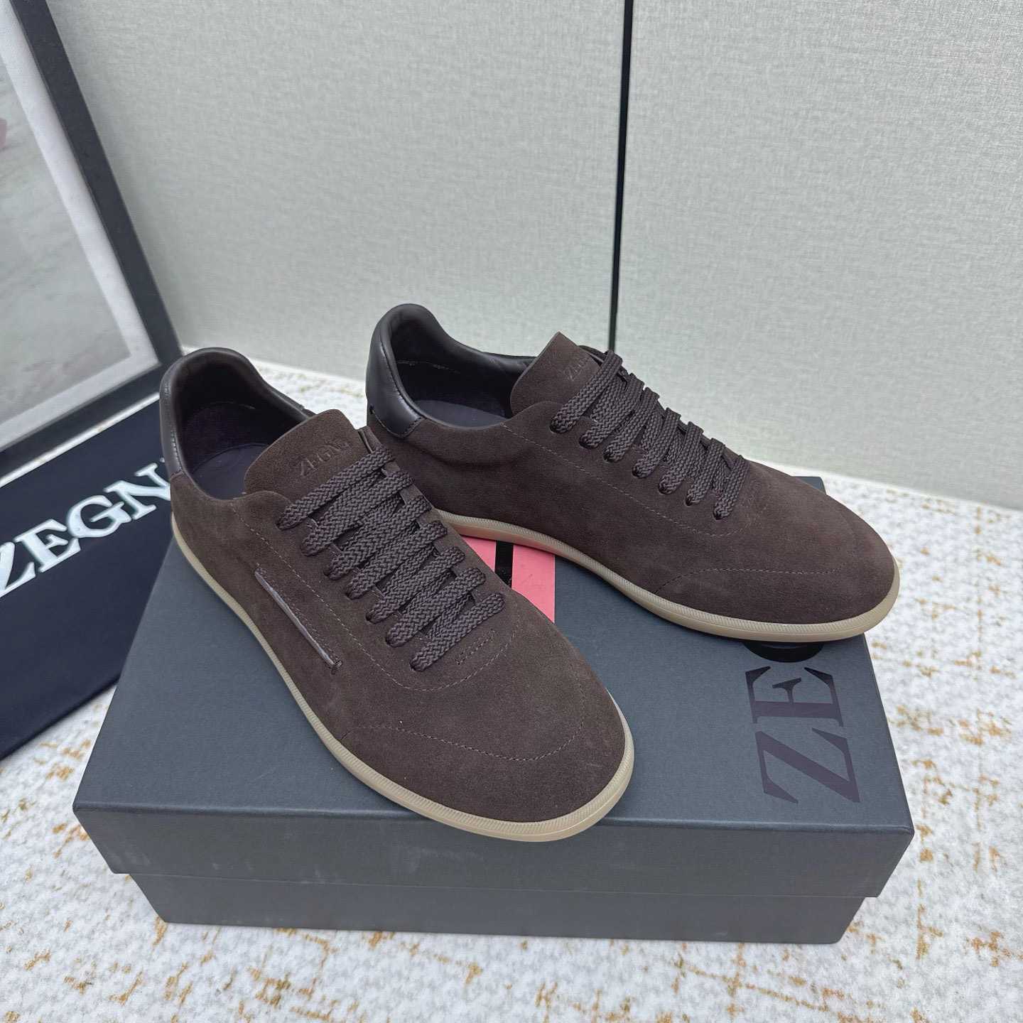 Zegna 232 Suede Sneakers - FashionPlug