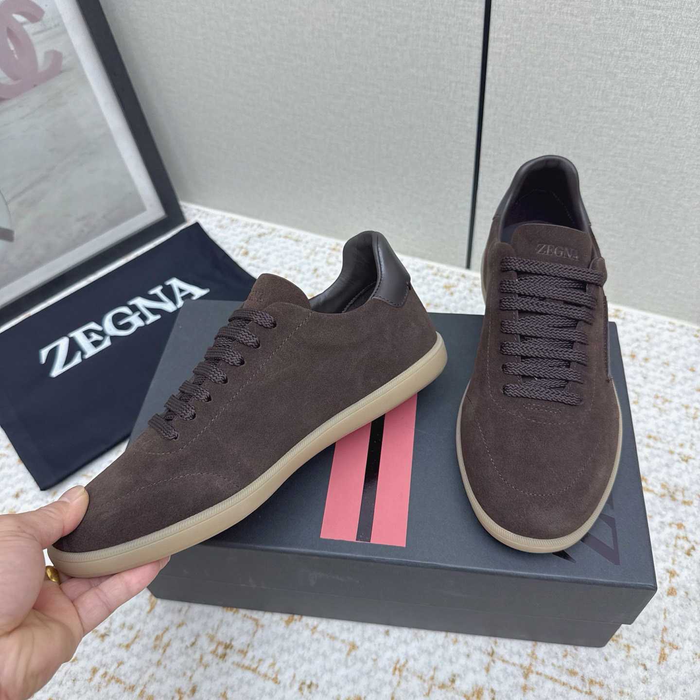 Zegna 232 Suede Sneakers - FashionPlug