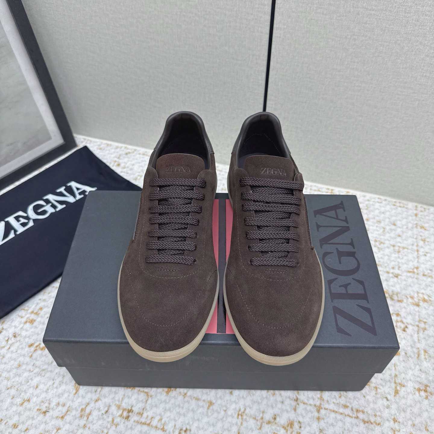 Zegna 232 Suede Sneakers - FashionPlug