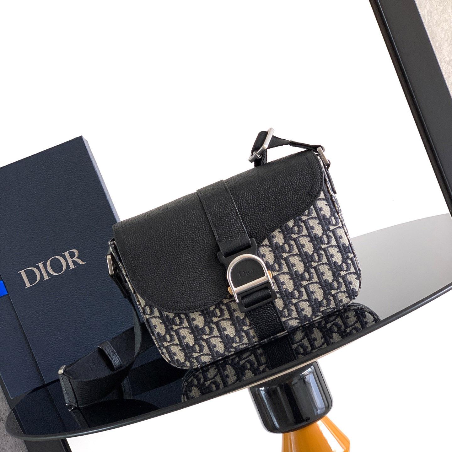 Dior Saddle Heritage Messenger Bag With Flap - FashionPlug