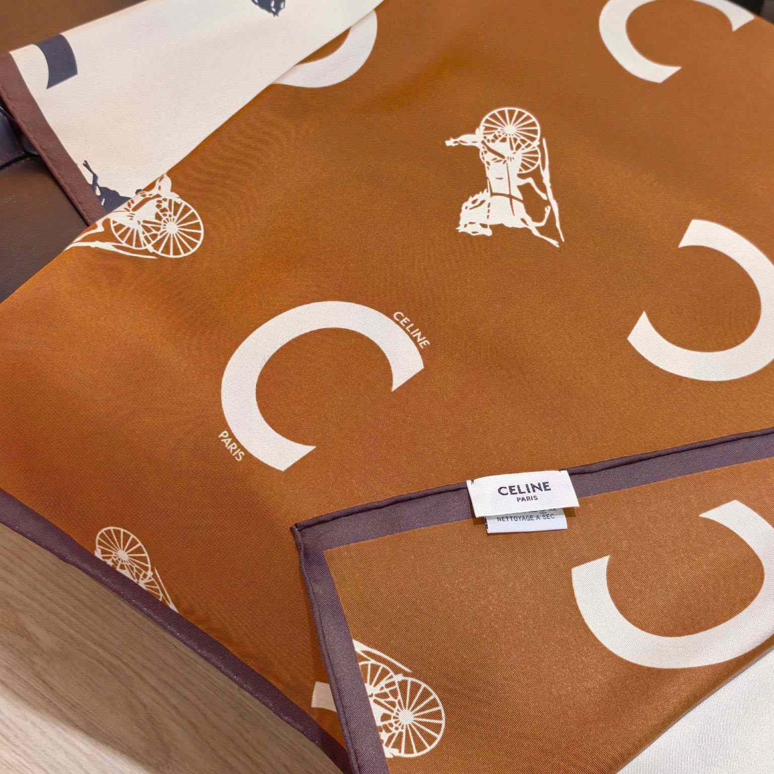 Celine  Square In Silk Twill - FashionPlug