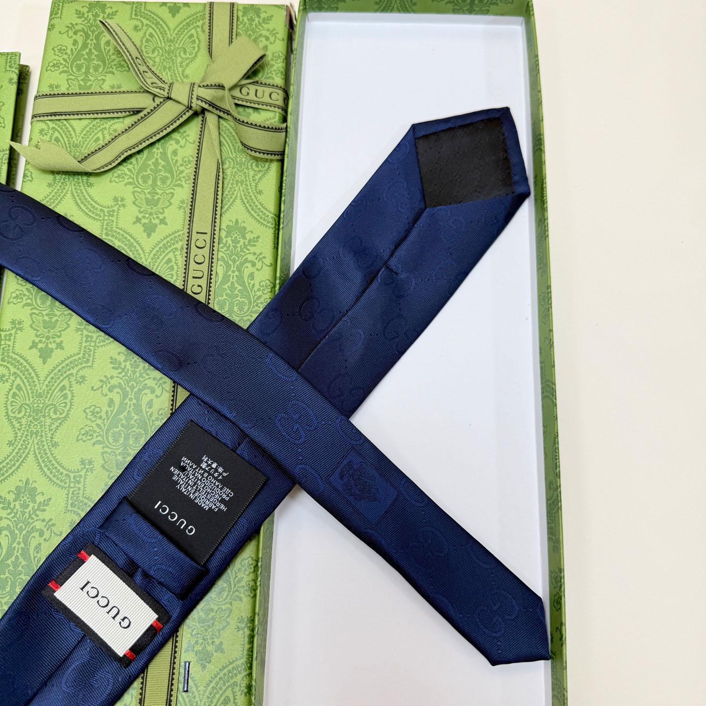 Gucci GG Silk Cotton Tie - FashionPlug
