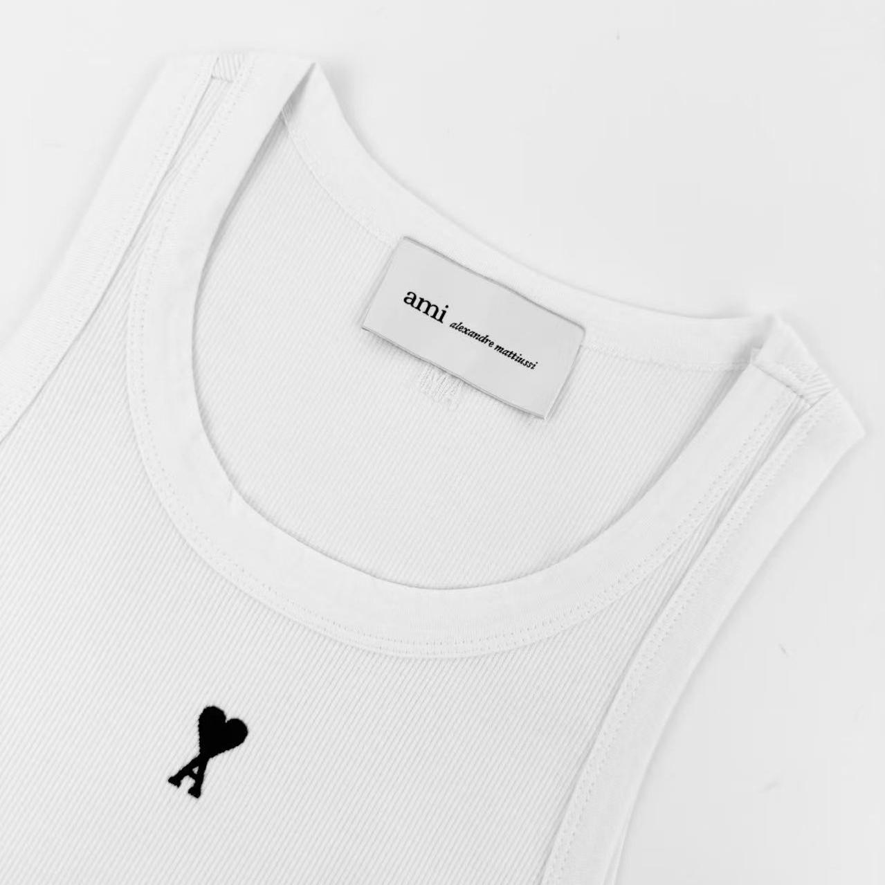 AMI Paris Cotton Ami De Coeur Tanktop - FashionPlug