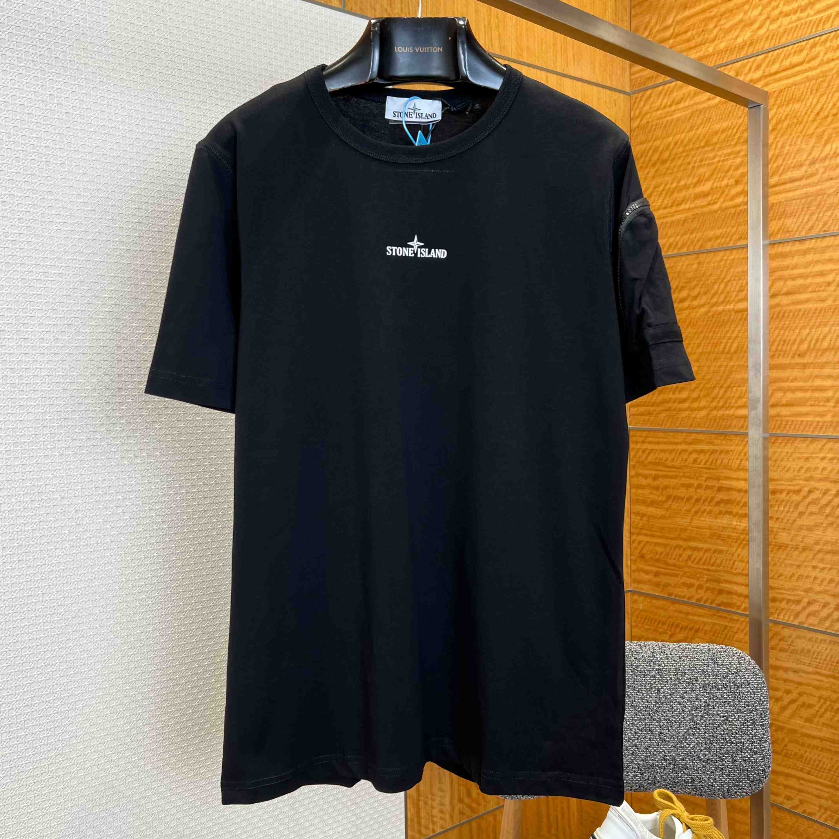 Stone Island Short-Sleeved Cotton T-shirt - FashionPlug