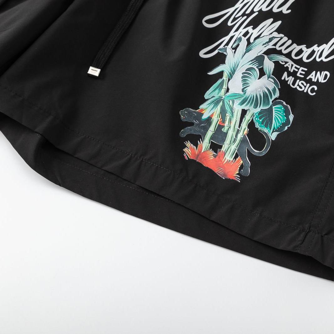 Amiri Hollywood Swim Trunk 'Black' - FashionPlug