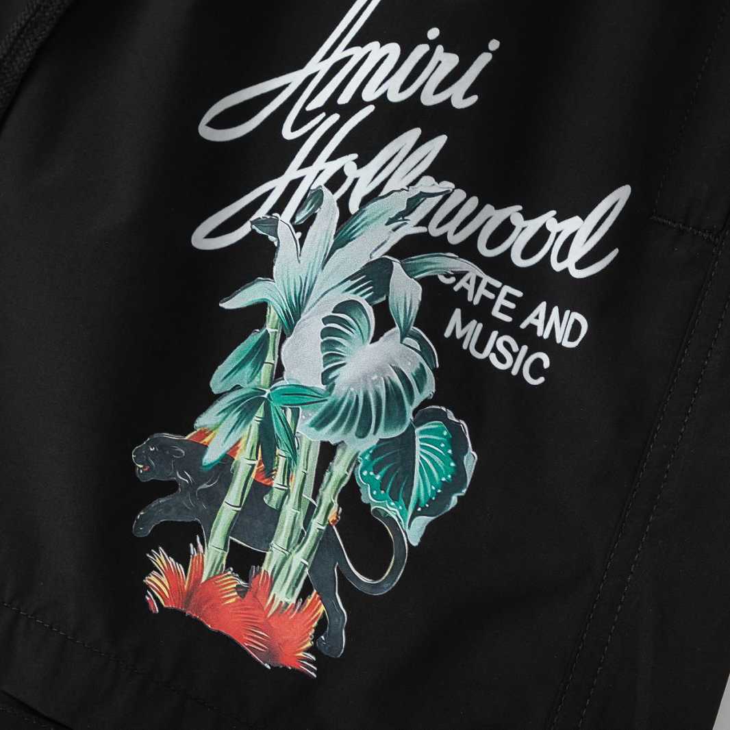 Amiri Hollywood Swim Trunk 'Black' - FashionPlug