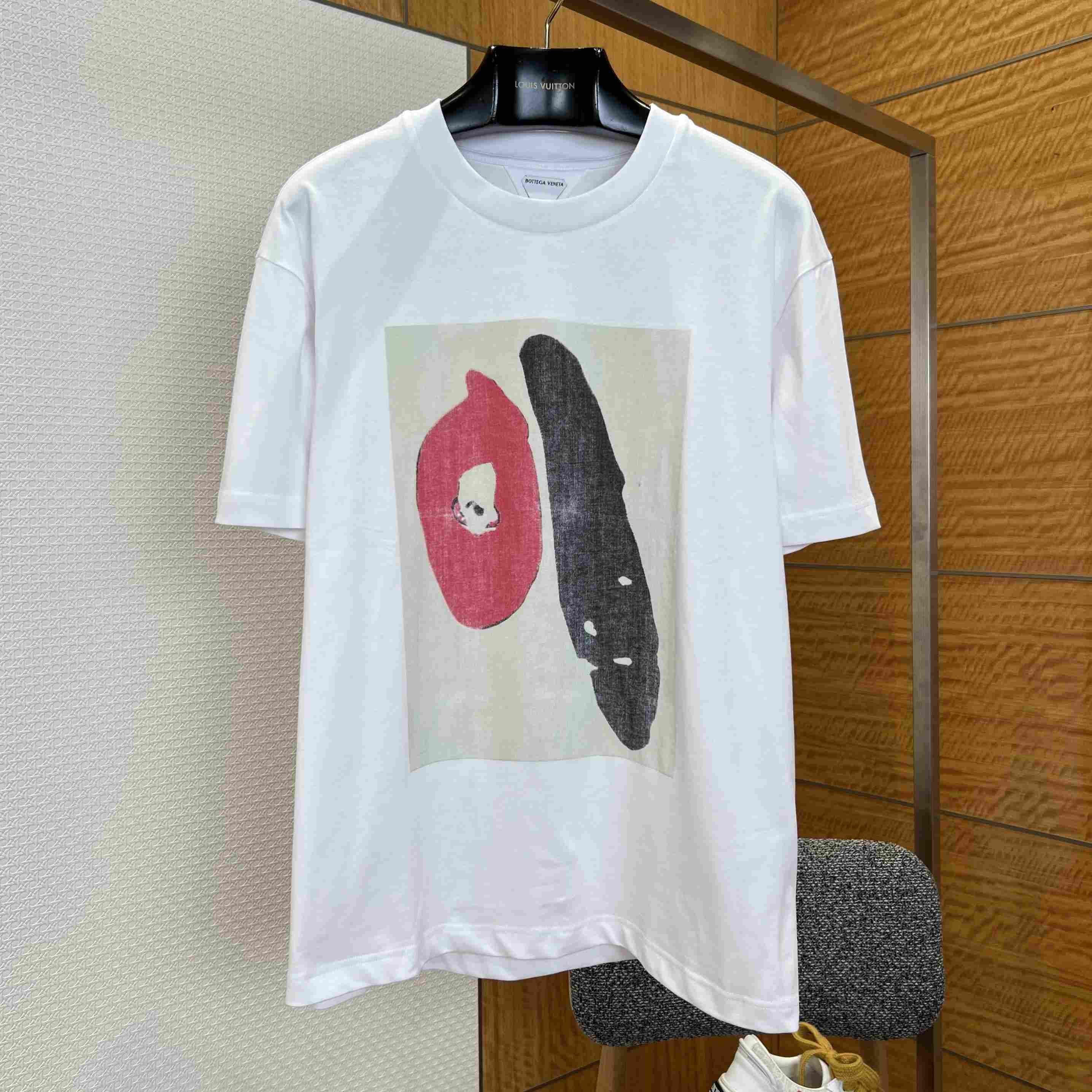 Bottega Veneta Cotton Jersey Printed T-Shirt - FashionPlug