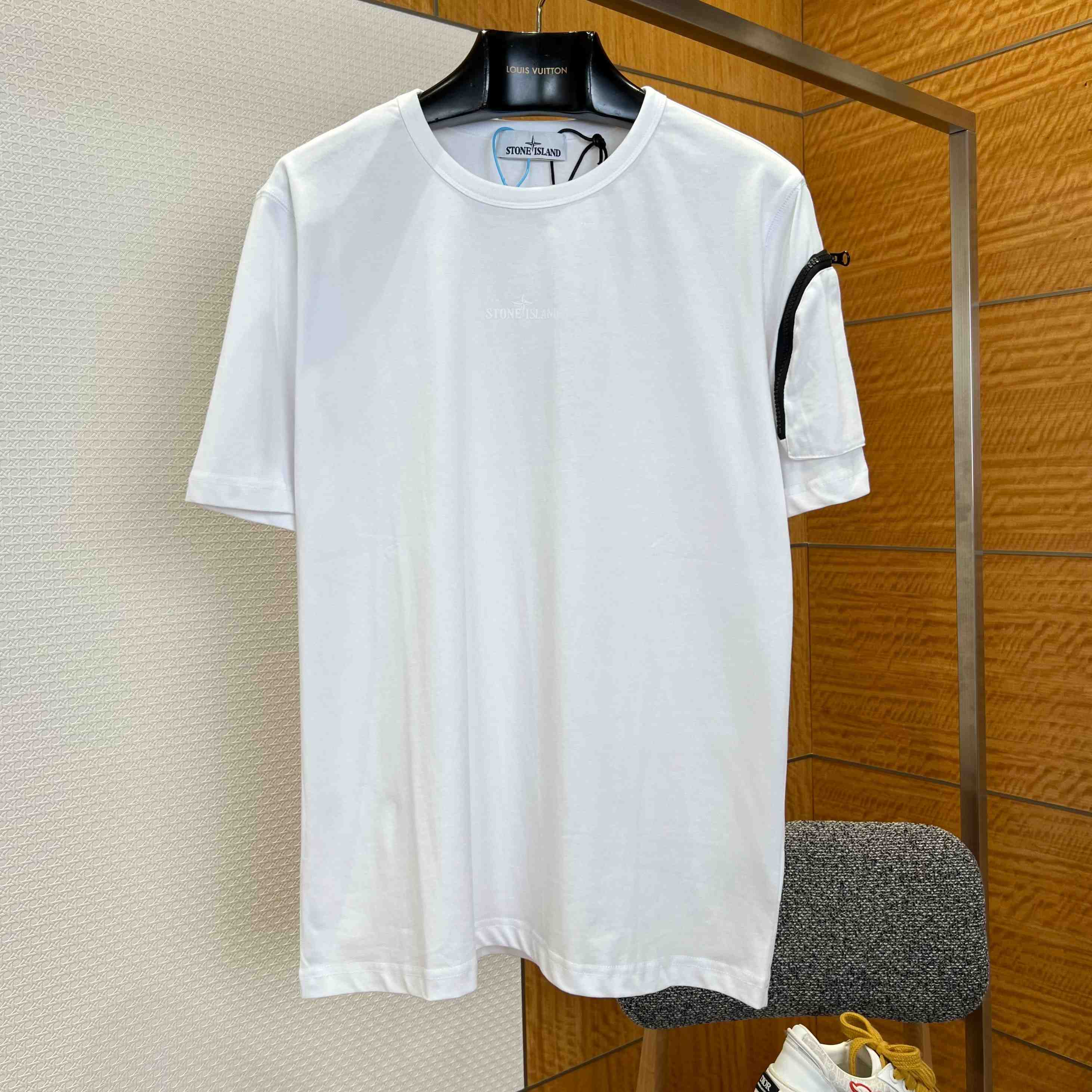 Stone Island Short-Sleeved Cotton T-shirt - FashionPlug