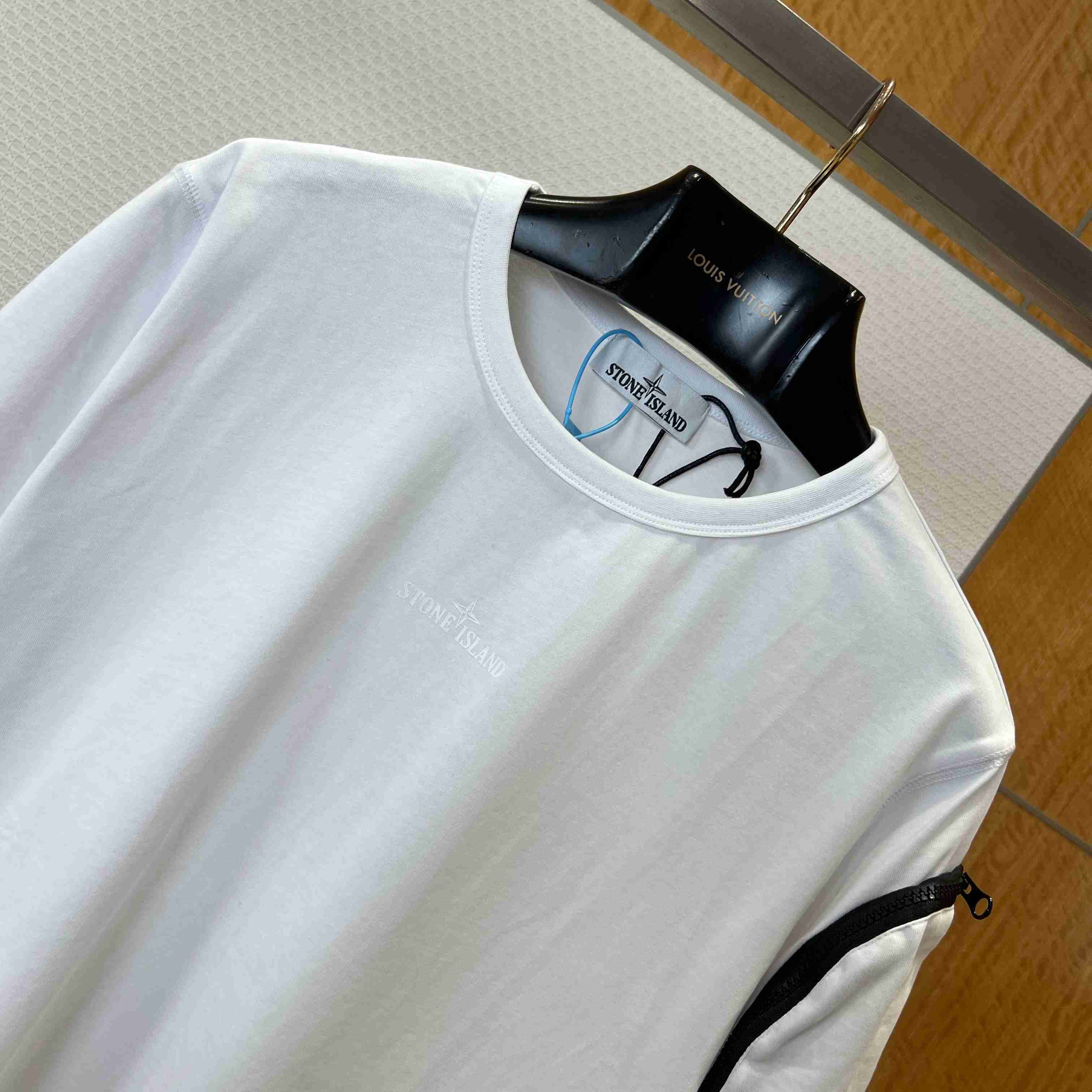 Stone Island Short-Sleeved Cotton T-shirt - FashionPlug