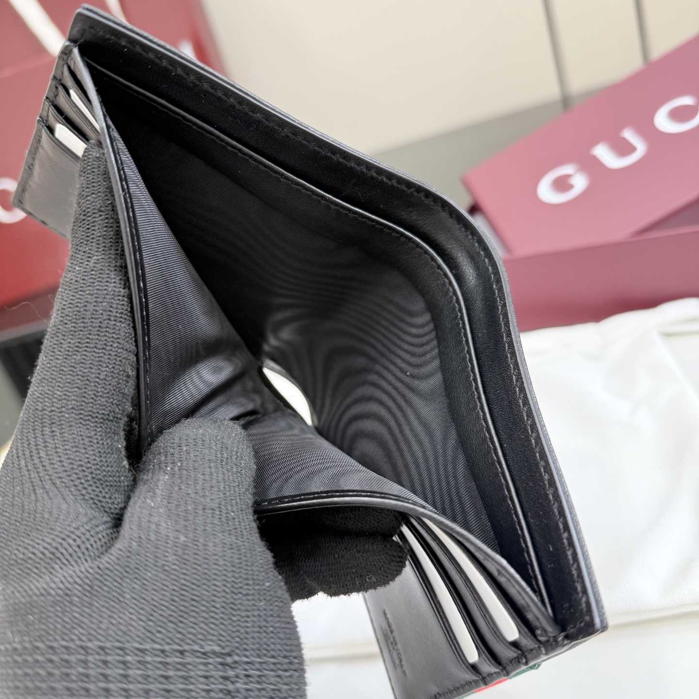 Gucci Web Trademark Bi-fold Wallet - FashionPlug