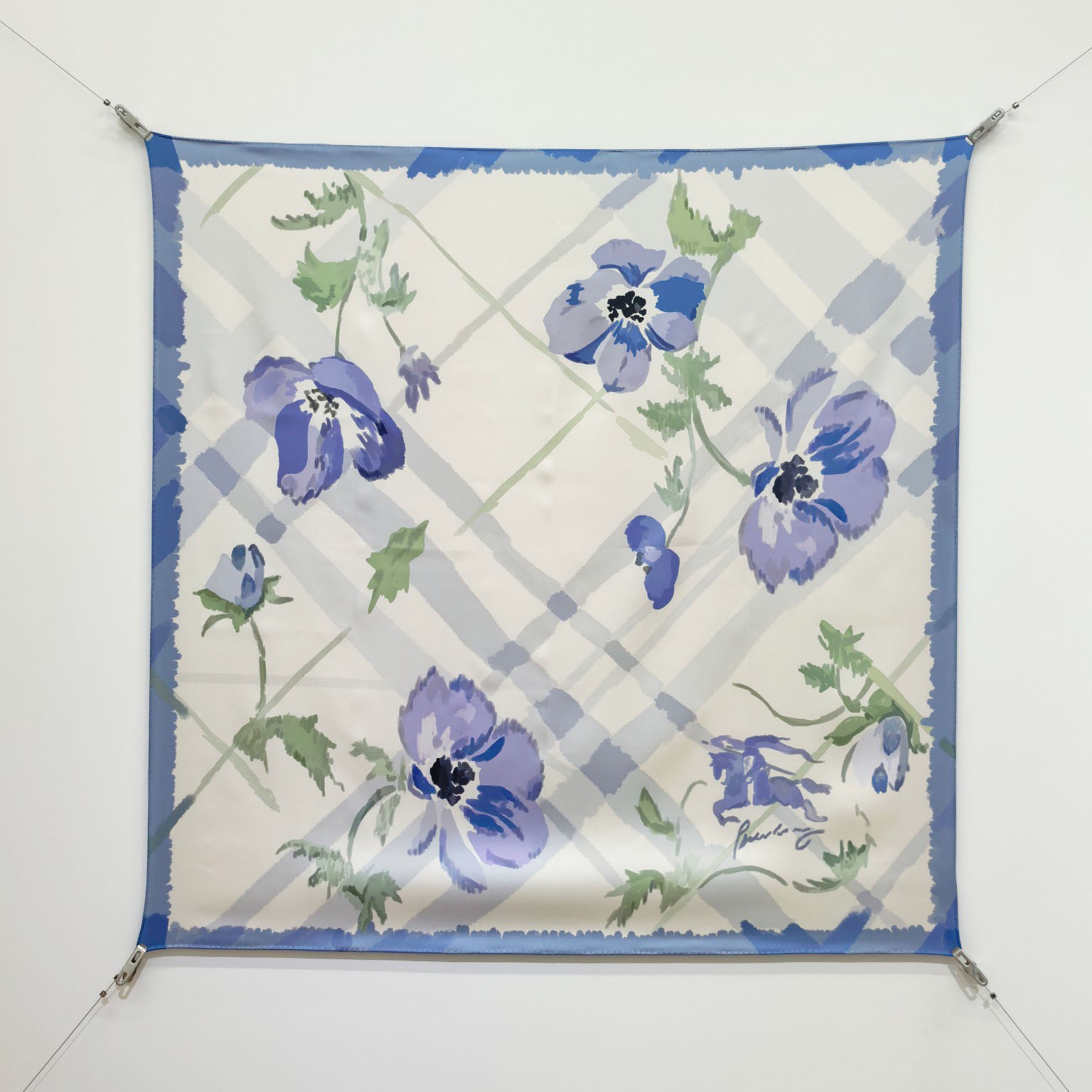 Burberry Watercolour Check Silk Scarf - FashionPlug