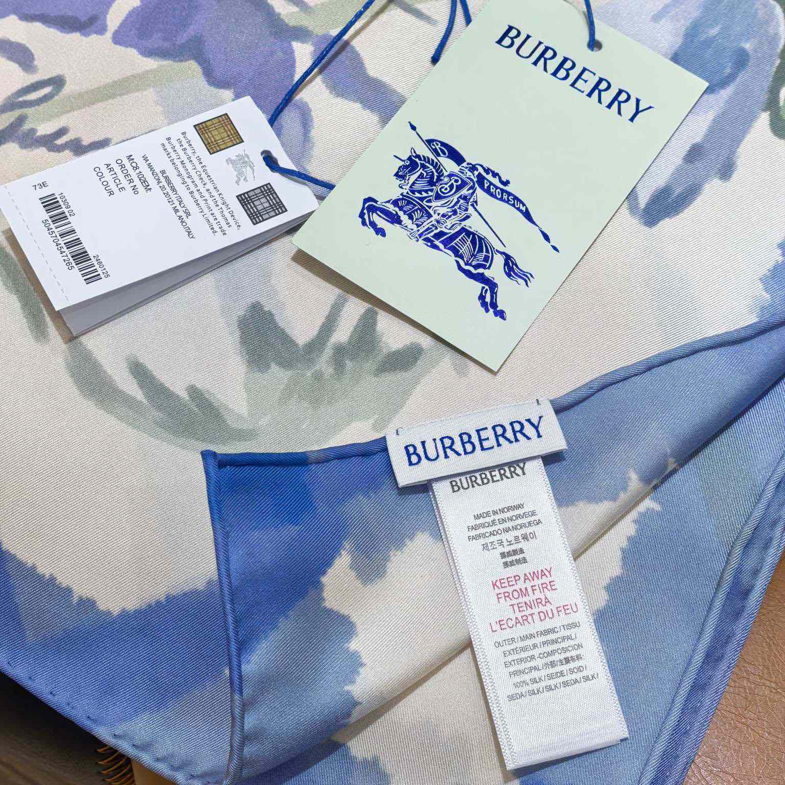Burberry Watercolour Check Silk Scarf - FashionPlug