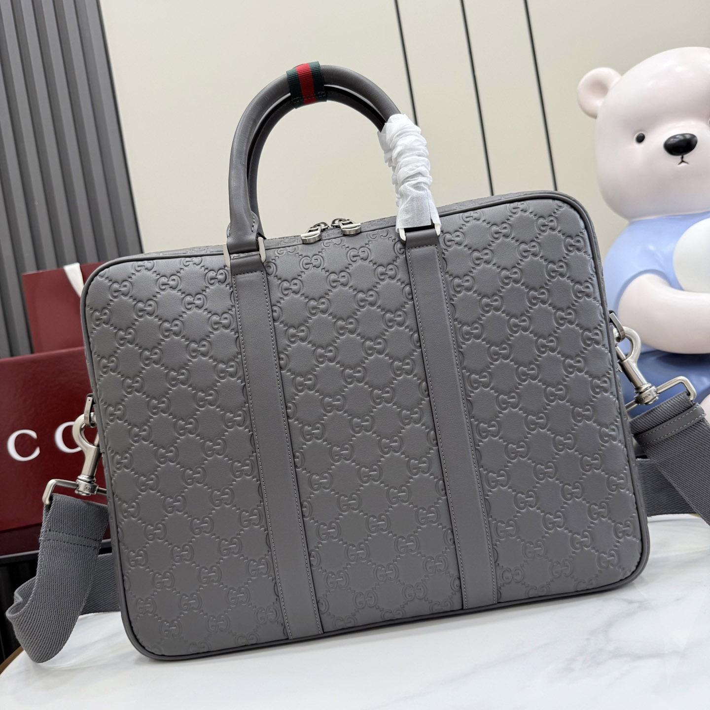 Gucci  GG Emblem Large Briefcase 850222 - FashionPlug