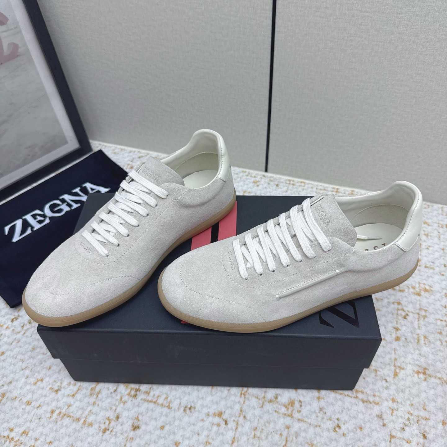 Zegna 232 Suede Sneakers - FashionPlug