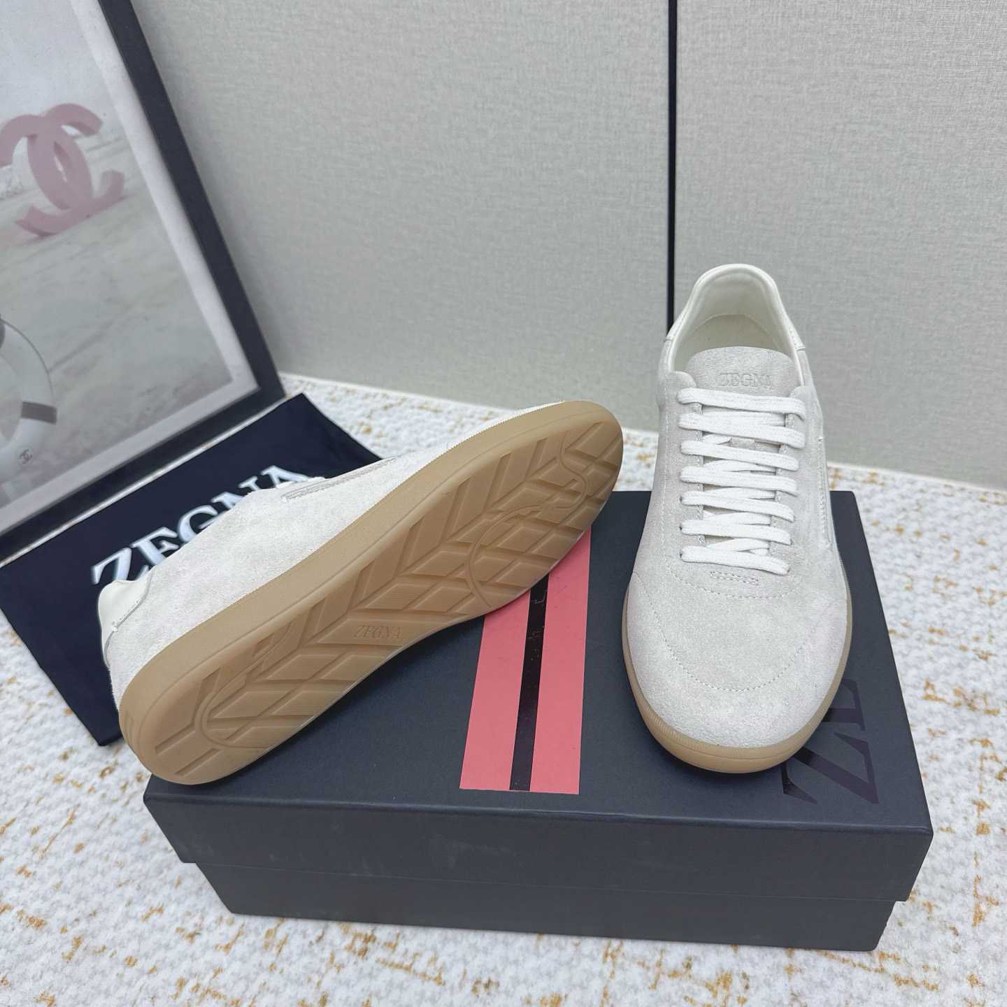 Zegna 232 Suede Sneakers - FashionPlug
