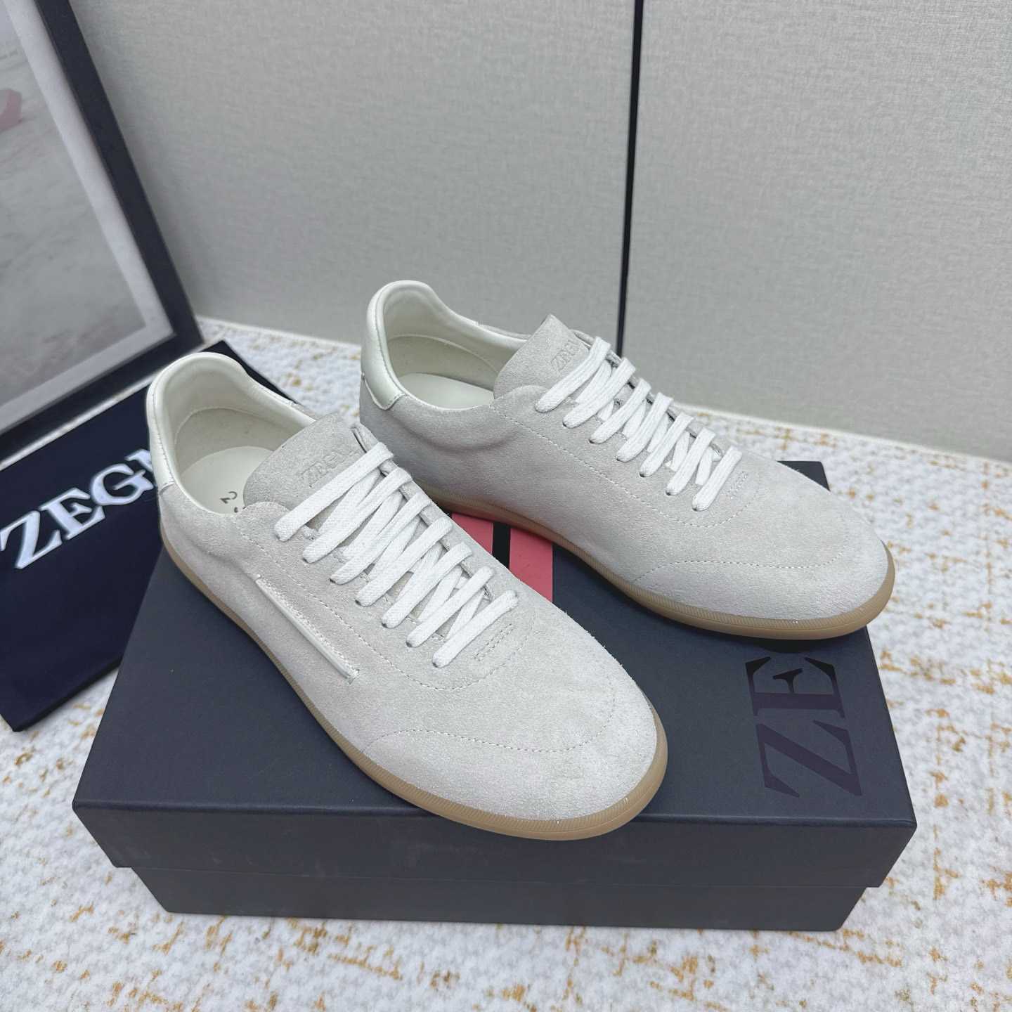 Zegna 232 Suede Sneakers - FashionPlug