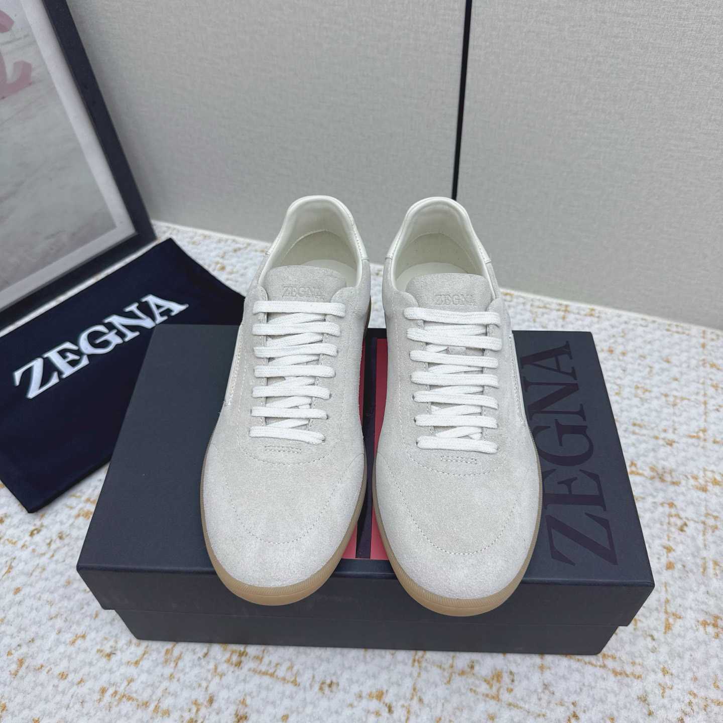 Zegna 232 Suede Sneakers - FashionPlug