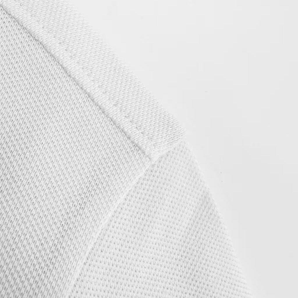 AMI Paris White Wool Short Sleeves Ami De Coeur Polo - FashionPlug