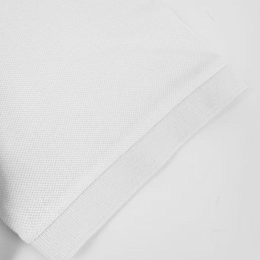 AMI Paris White Wool Short Sleeves Ami De Coeur Polo - FashionPlug