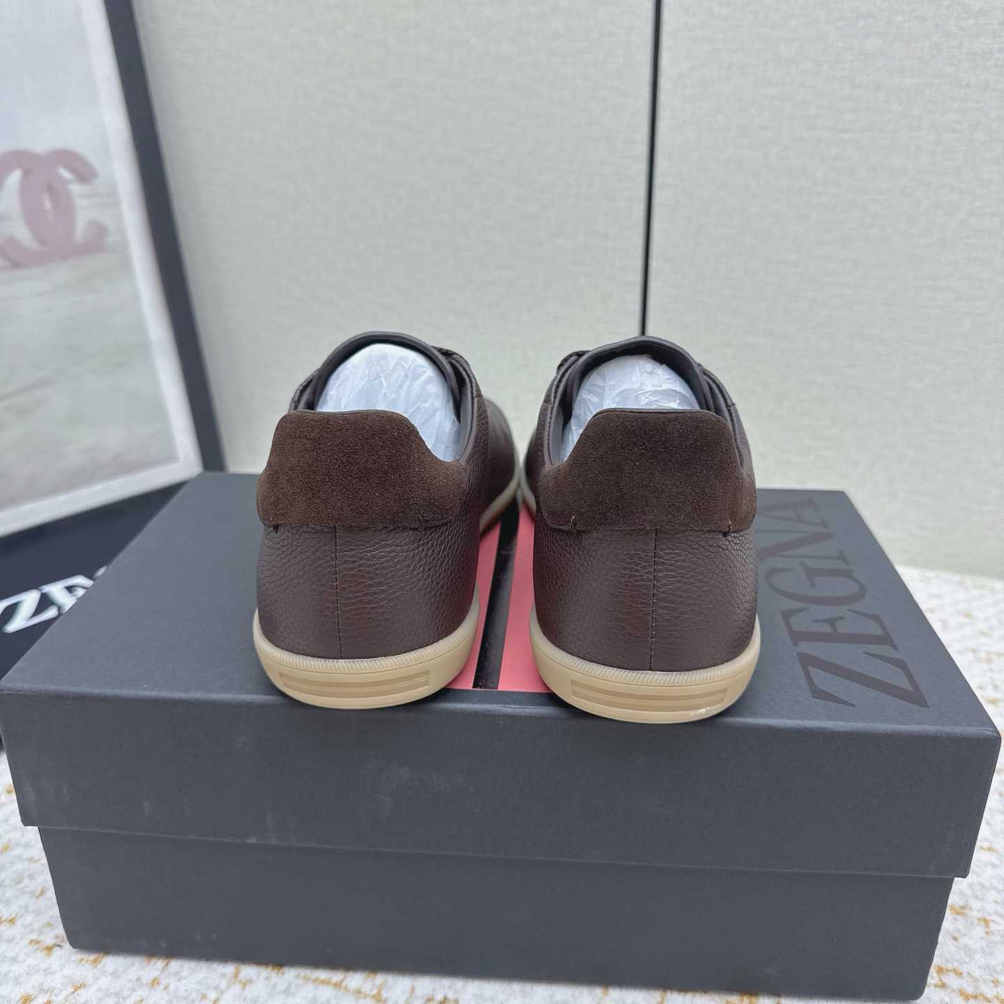 Zegna Grained Leather 232 Sneakers - FashionPlug