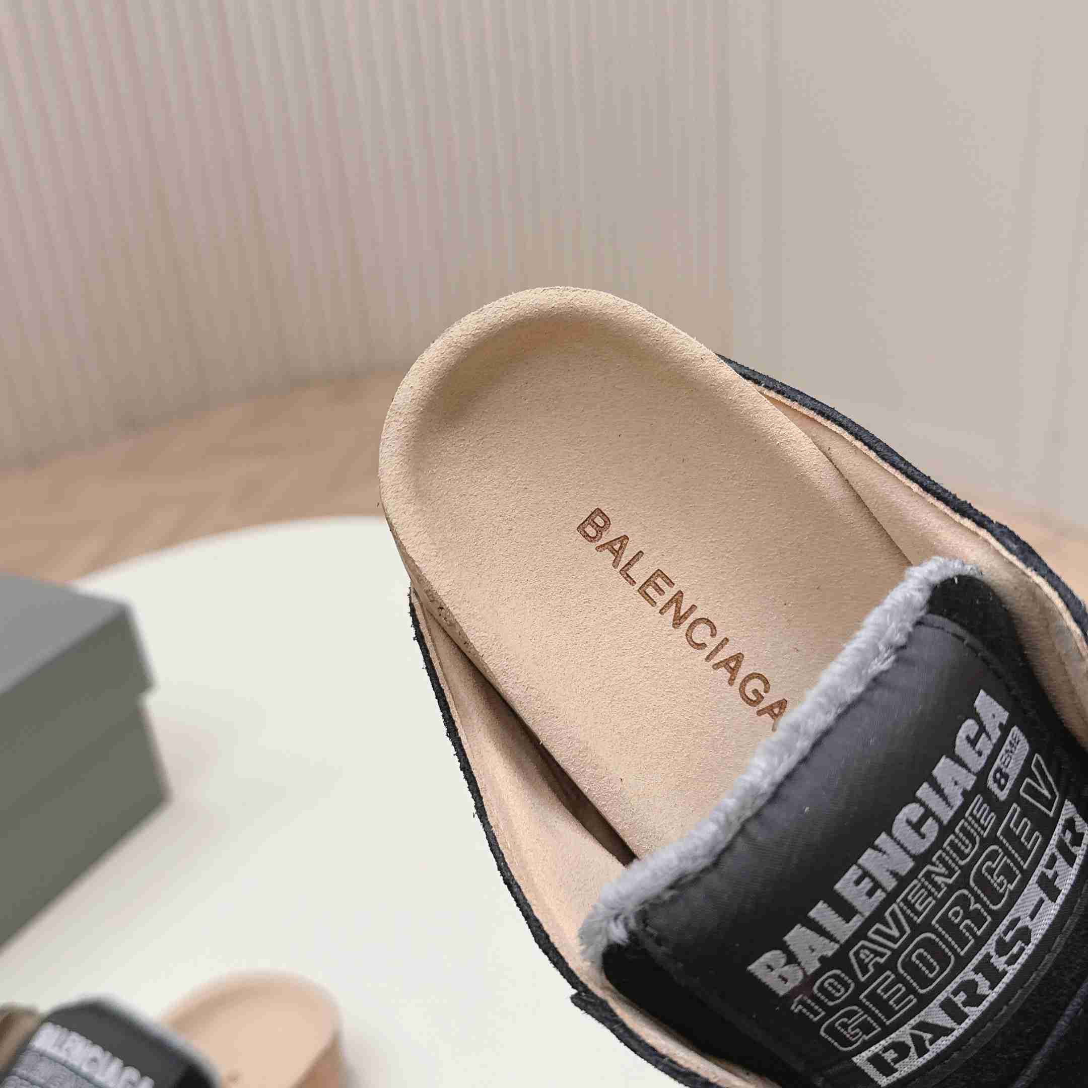 Balenciaga Dumbo Mule In Black - FashionPlug