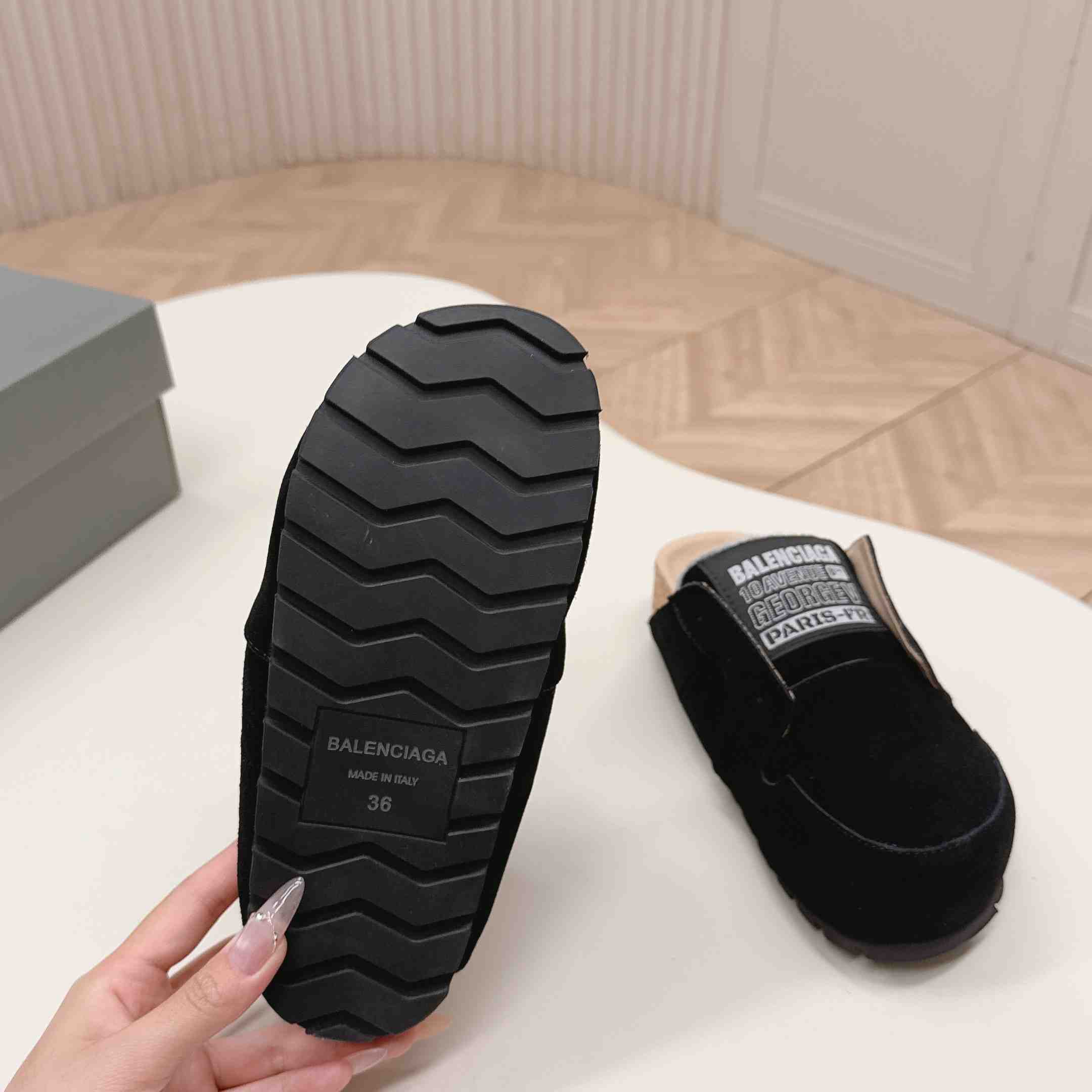 Balenciaga Dumbo Mule In Black - FashionPlug